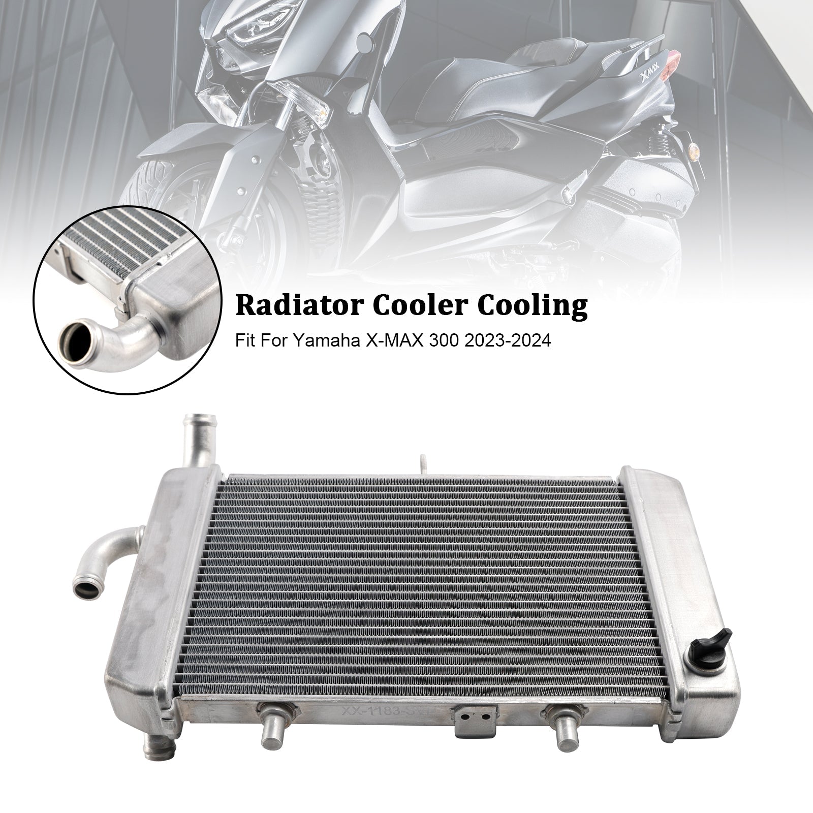 Radiator Cooling Engine Cooler For Yamaha X-MAX 300 XMAX 2023-2025
