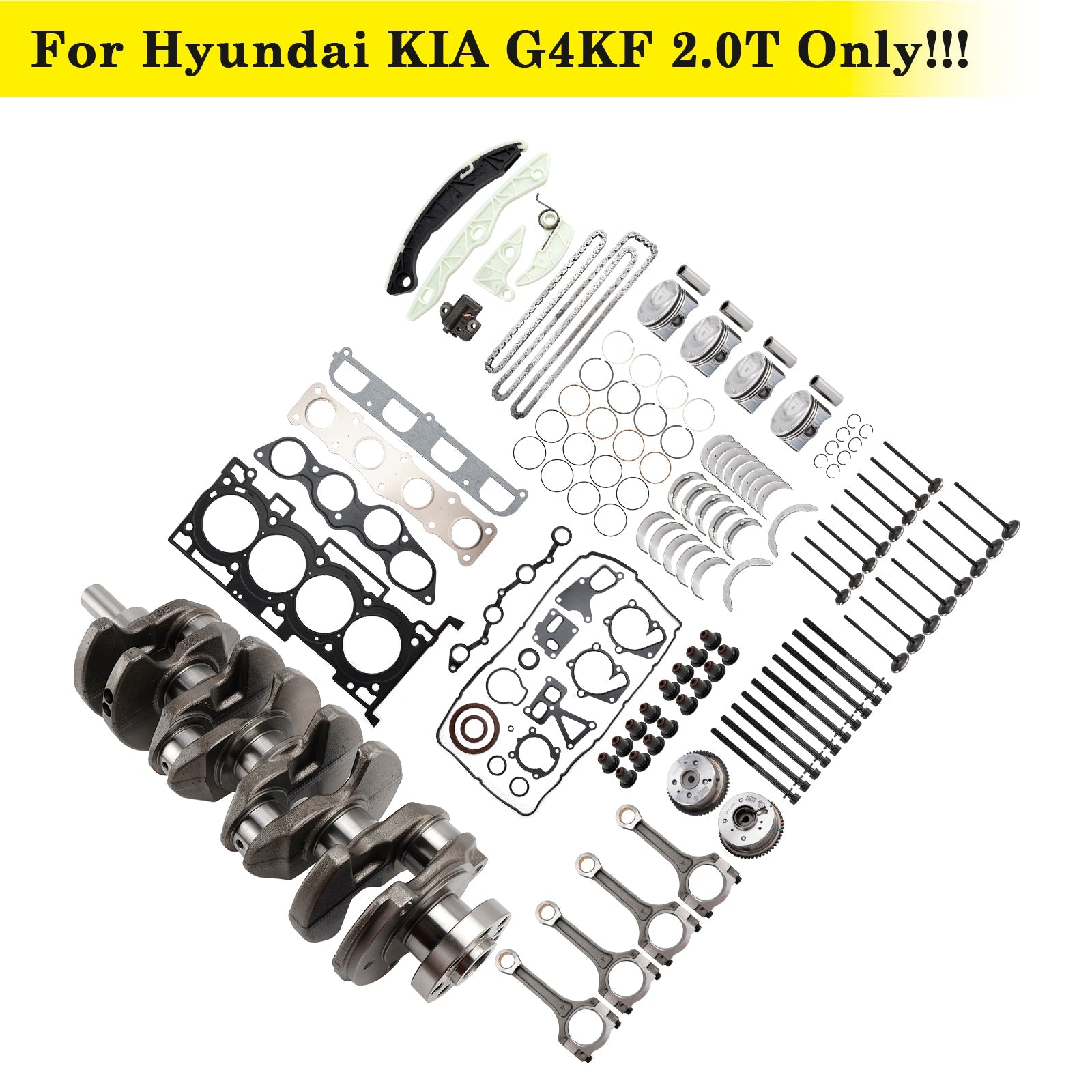 2011-2016 Hyundai Sonata G4KF 2.0T Engine Rebuild Kit Crankshaft Con Rods Timing 231112G430 234102G400