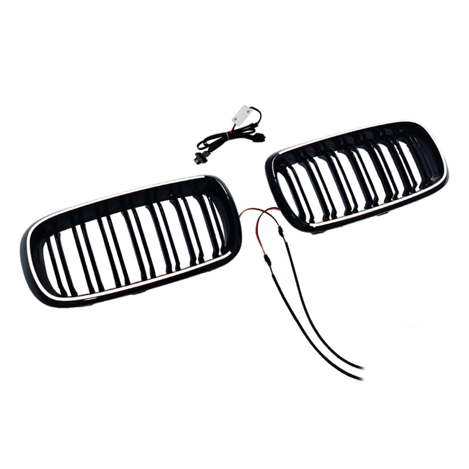 Double Slat Front Bumper Kidney Grille Fit BMW X5/X6 F15/F16 2013-2018