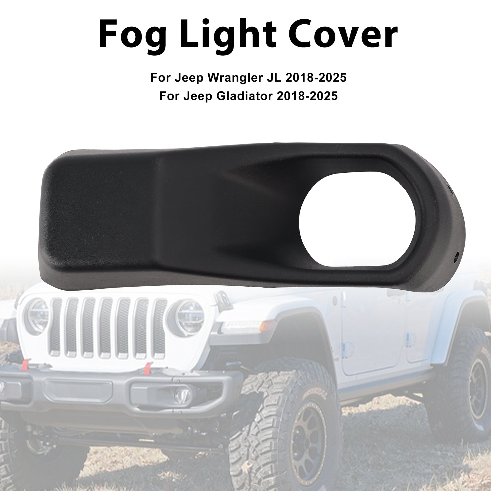 2018-2025 Jeep Wrangler JL Gladiator Right Fog Light Bezel Trim 68295558AA