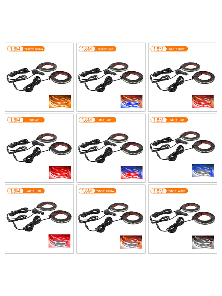 Dual Color Running Board Side Step LED Light Strips For Pickup Truck