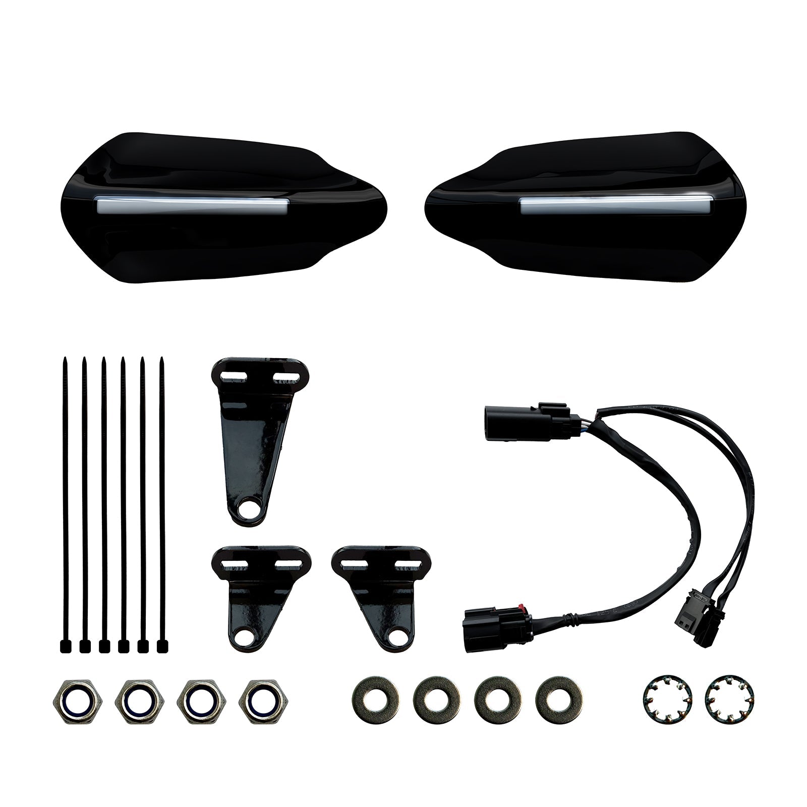 Handguard w/ turn signal fit for Street Glide Road Glide Electra Glide 2024-2026