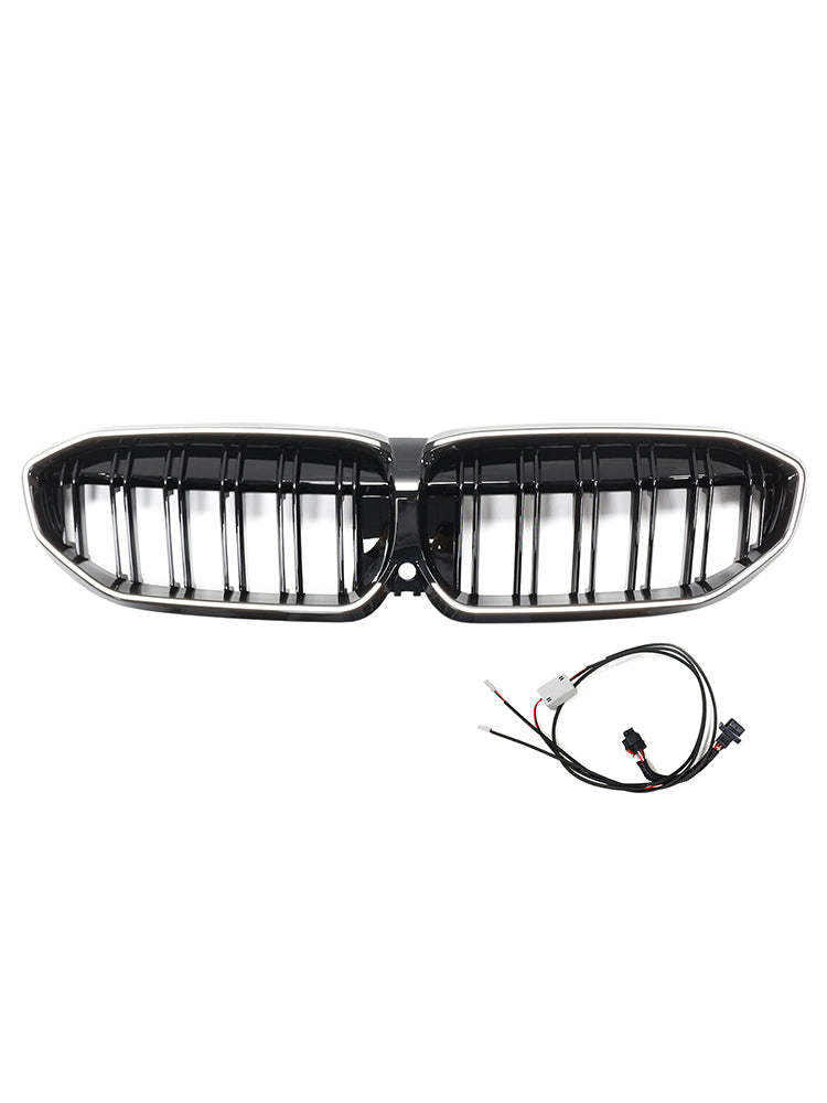 Double Slat Black Kidney Grille 51138072085 Fit BMW 3 Series G20 2019-2022