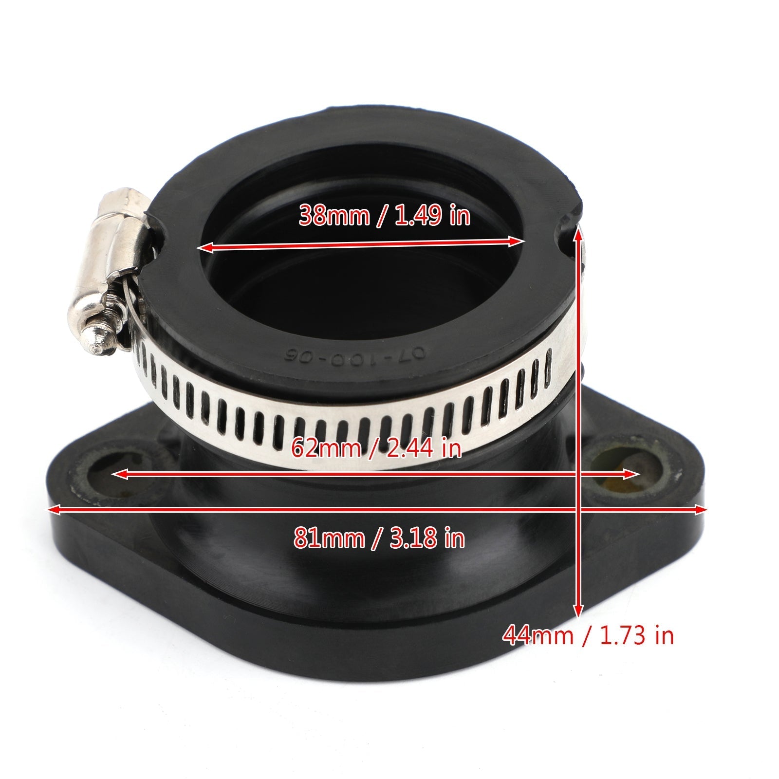 2 PCS Carburetor Flange Carb Intake Boot for Polaris Classic Touring Indy Longtrak Reverse RMK SKS Sport Touring Superssport Supertrak TrailGeneric