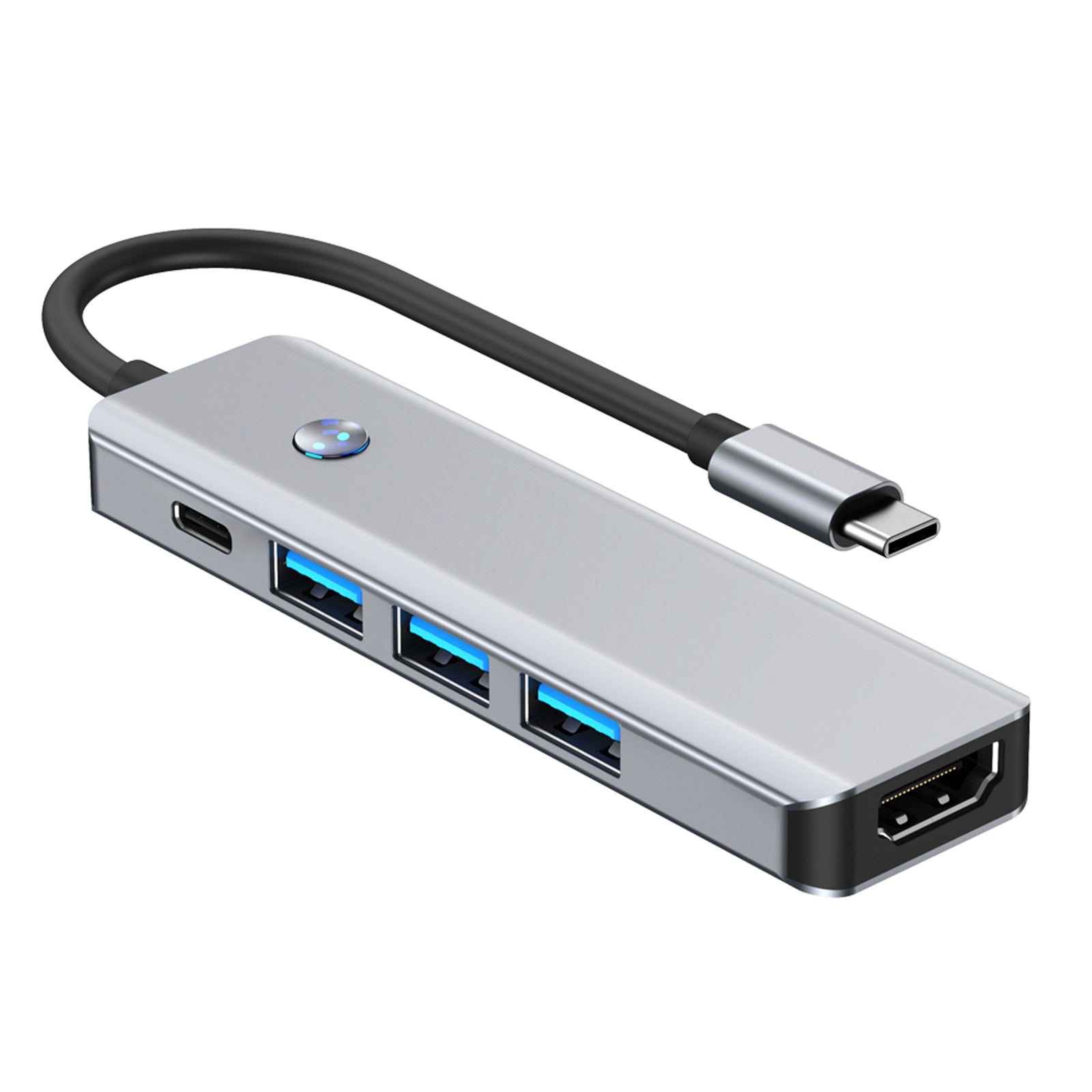 5 in 1 TYPE-C+USB3.0*1+USB2.0*2+HDMI+PD100W Interface Hub Adapter for MacBook