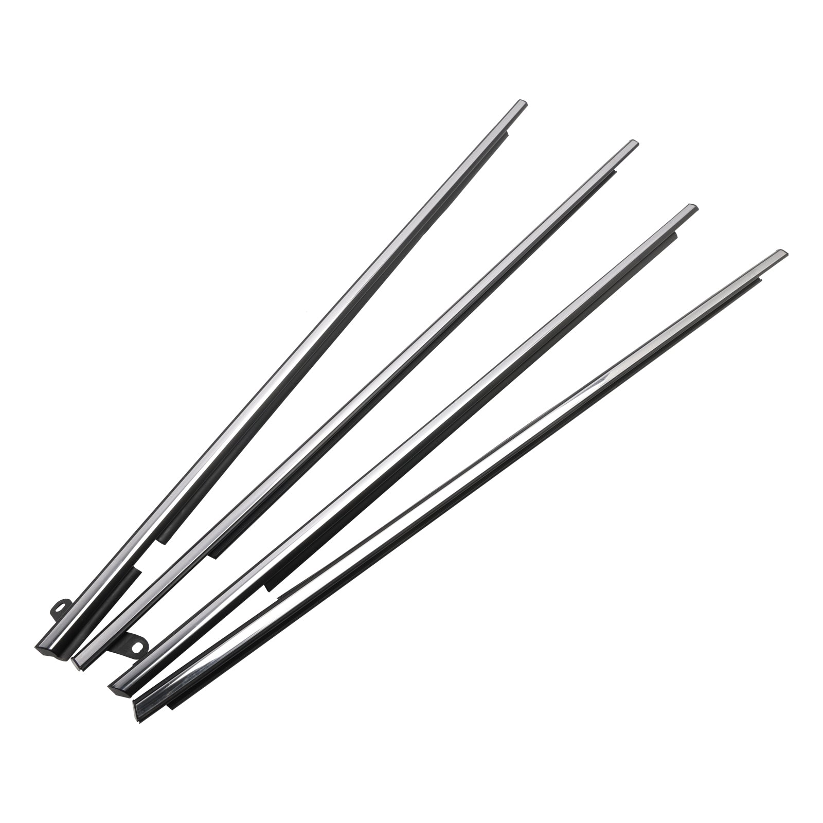 4pcs Chrome Outside Window Moulding Weatherstrip Seal For Toyota Venza 2009-2016