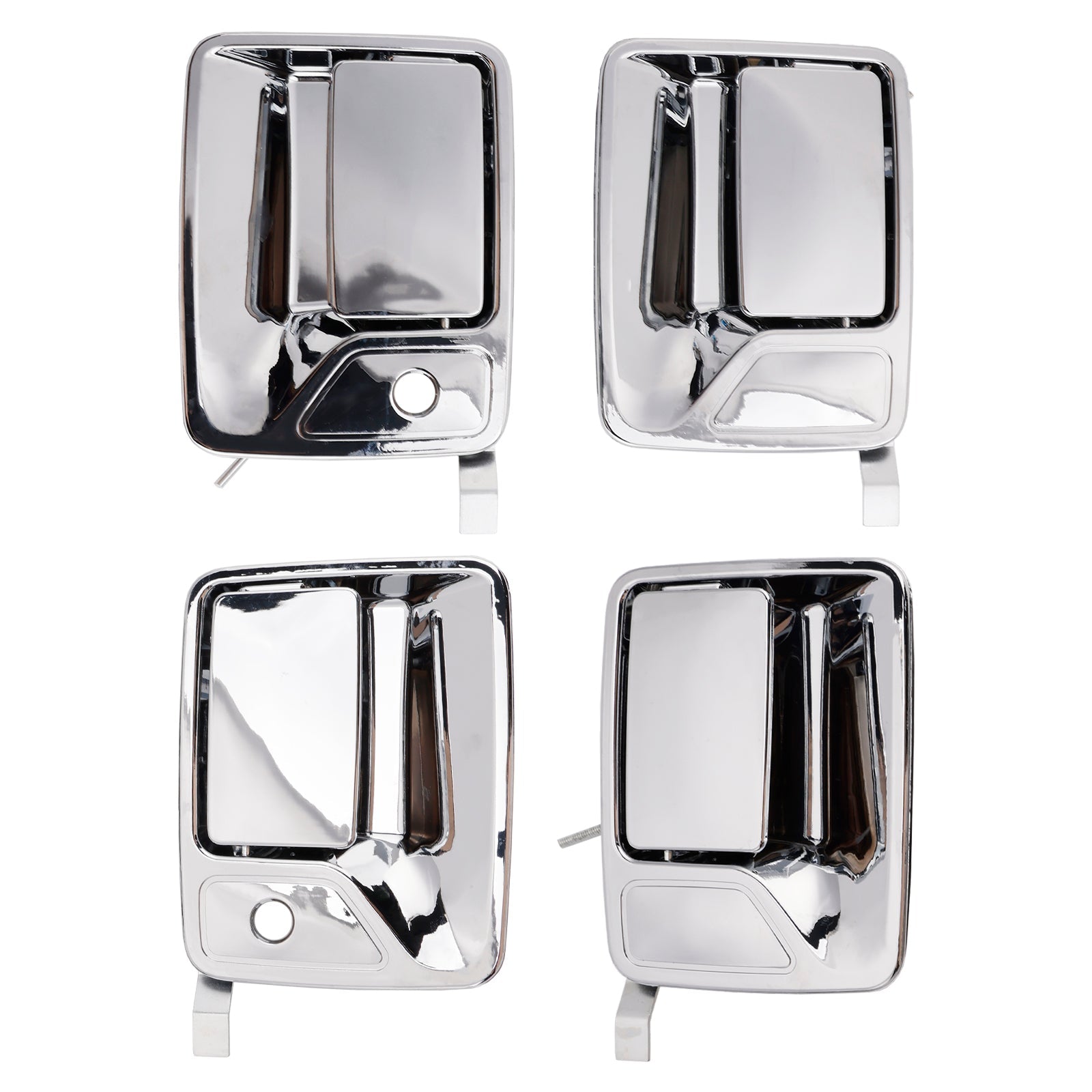 4Pcs Chrome Exterior Door Handle Set For Ford F-250 F-350 Super Duty 99-16