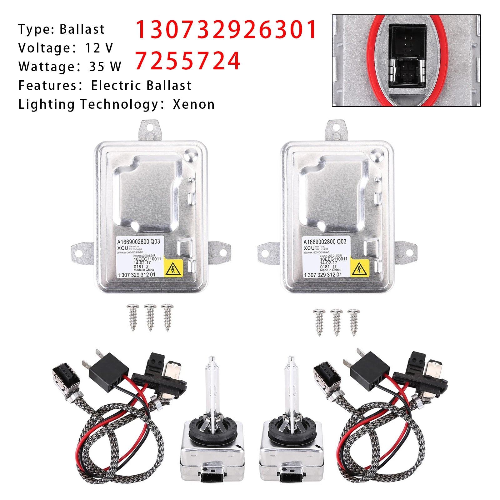 2015, 2016 BMW X3 3.0L 6 cylinder xDrive35i Xenon HID Headlight Ballast Control Module 130732926301 7255724