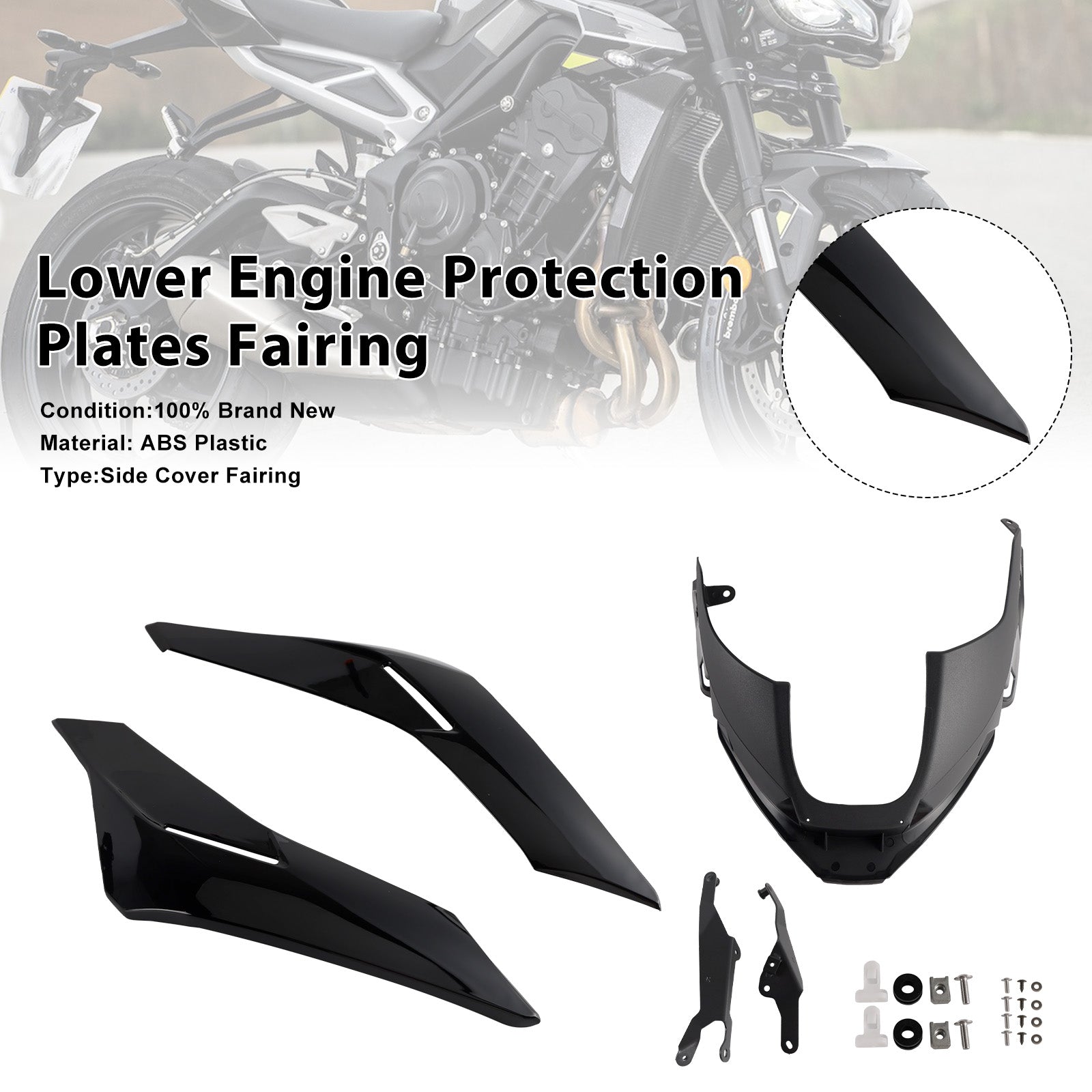 2023-2025 Street Triple 765 R/RS Engine Lower Belly Pan Panels Guard Fairing