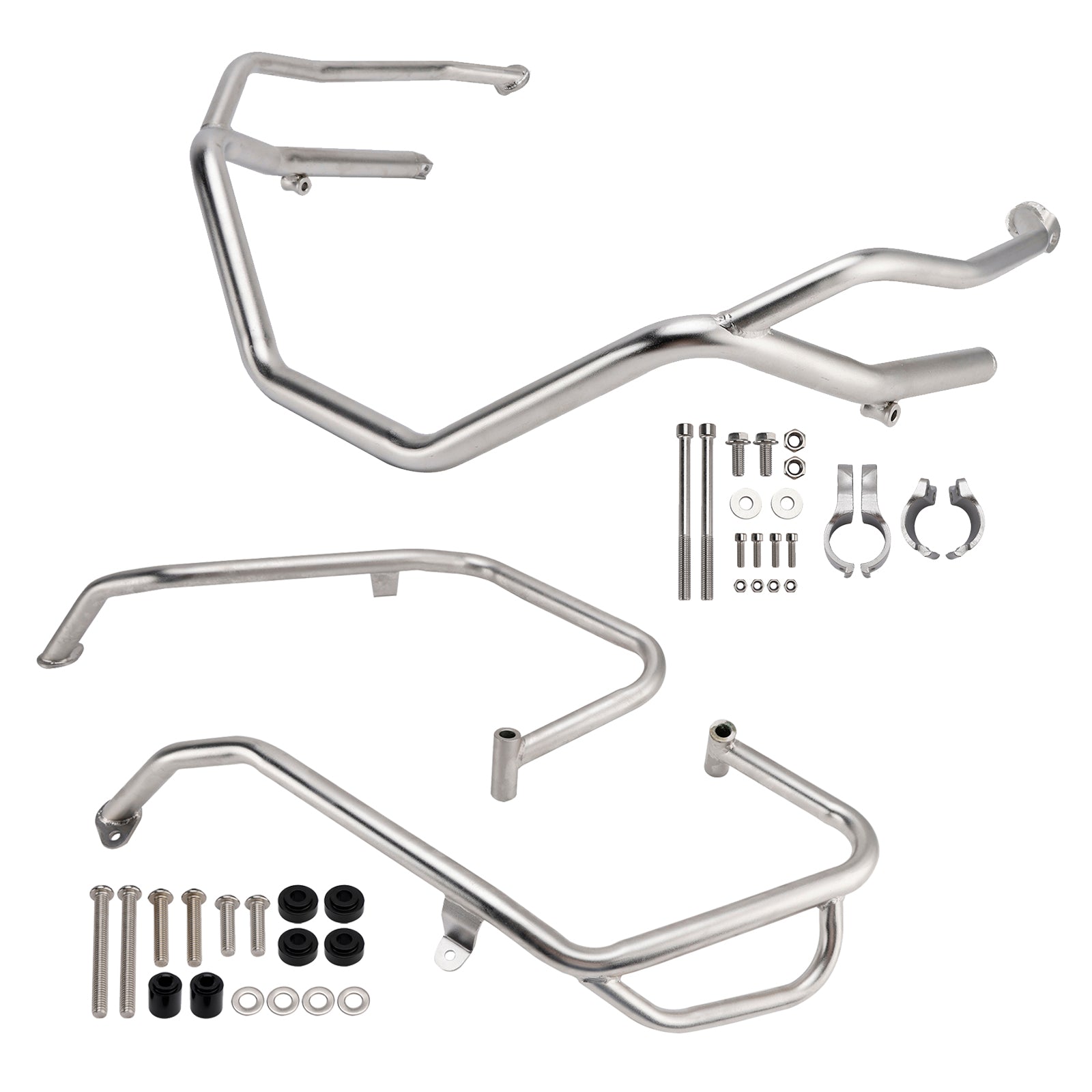 2025+ Honda X-Adv 750 Upper Lower Kit Engine Guard Frame Crash Bar Silver