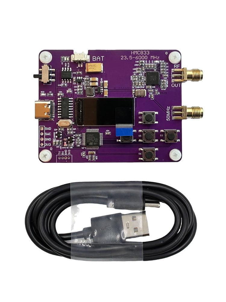 6GHz RF Signal Generator 23.5-6000MHz Keypad Version Oled Screen Display HMC833