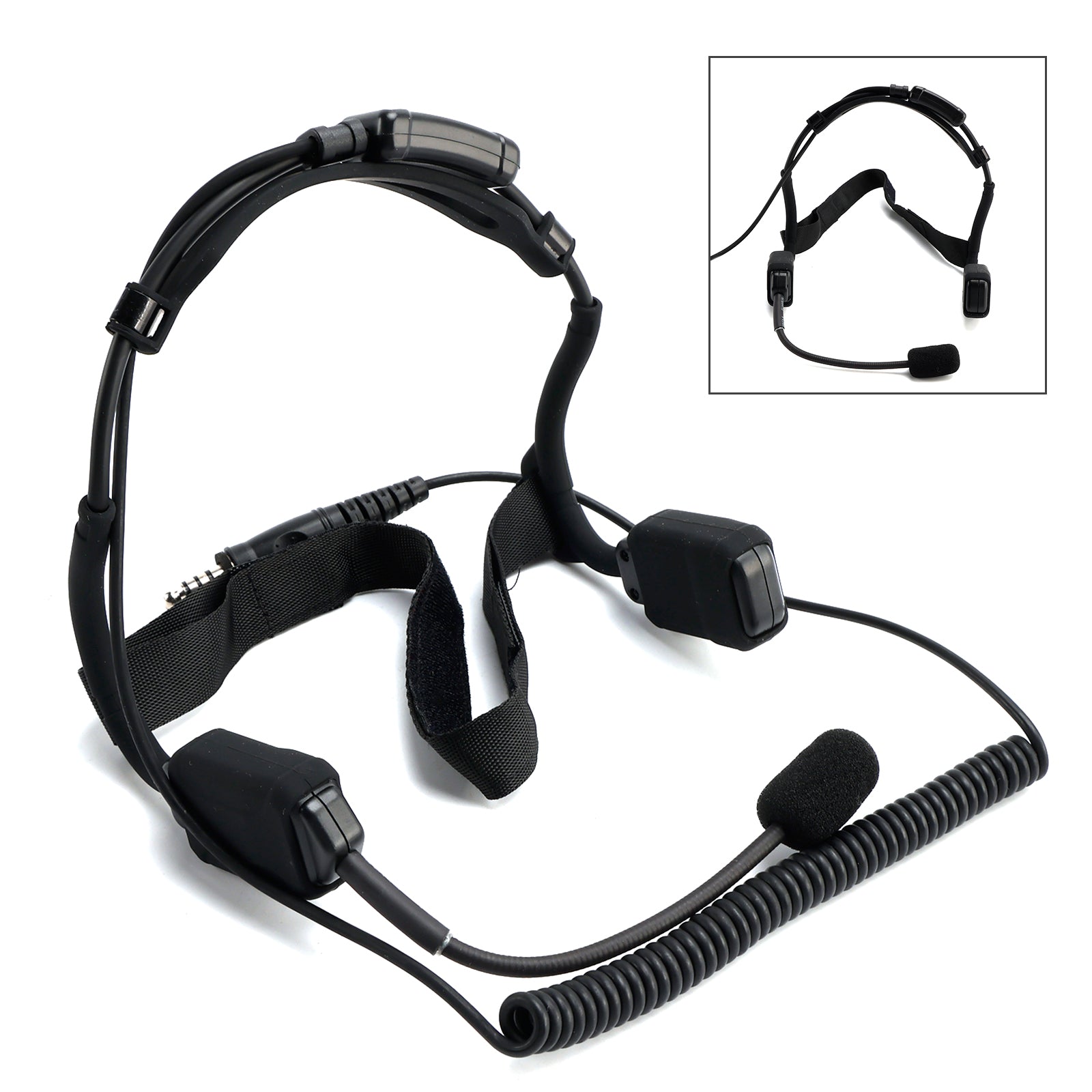 7.1-C9 Advanced Rear Mount Big Plug Tactical Earhook Headset Bone Headphones