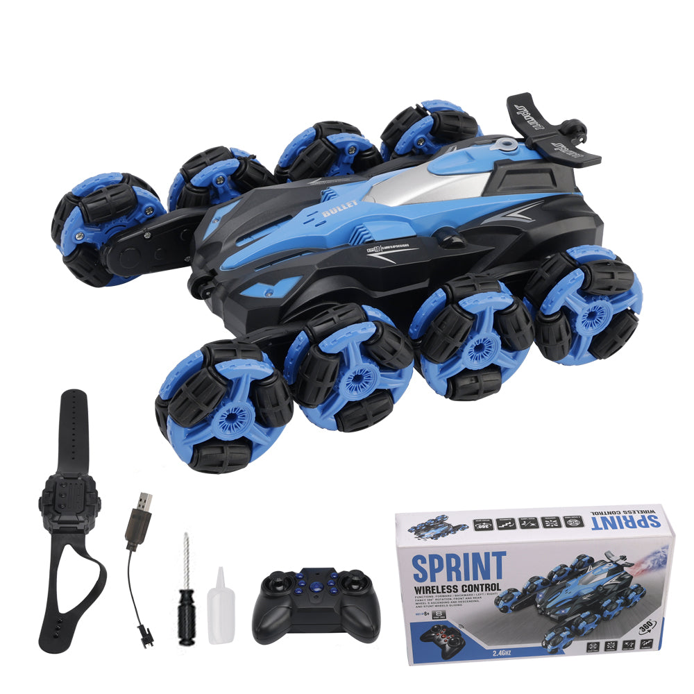 Cool 8 Wheels Hand Controlled rc Stunt Car Toys Gesture Sensing Remote Control Cars ransform Drift Off Road Vehicle for Boys Age 6-14 Year Old