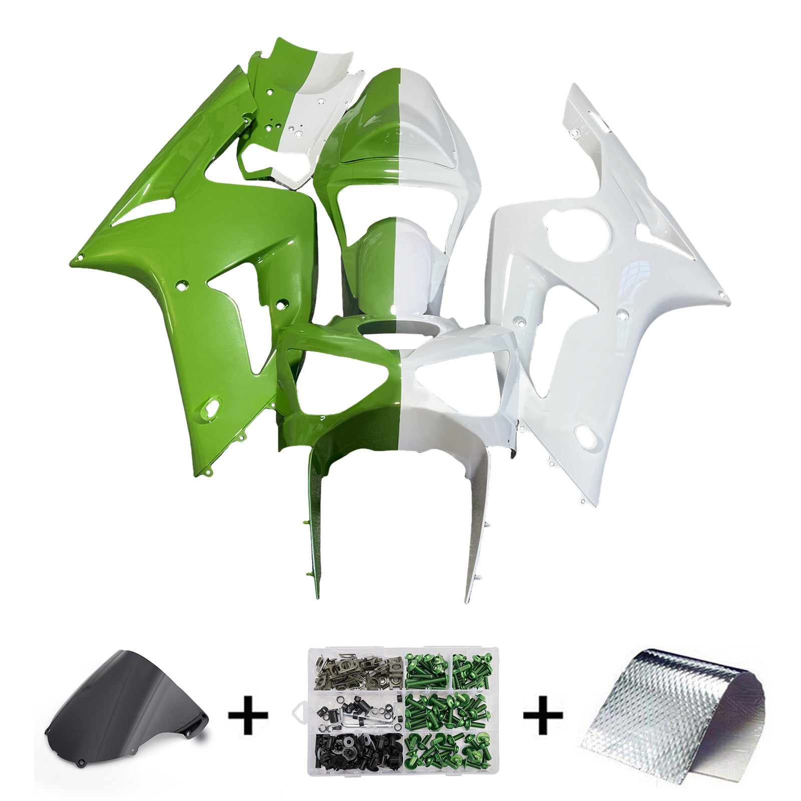 Injection Fairing Kit Bodywork Plastic ABS fit For Kawasaki ZX6R 636 2003-2004