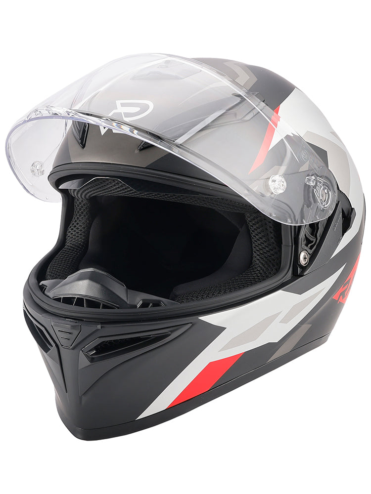 DOT Motorcycle Helmet Adult Street Full Face Red Black