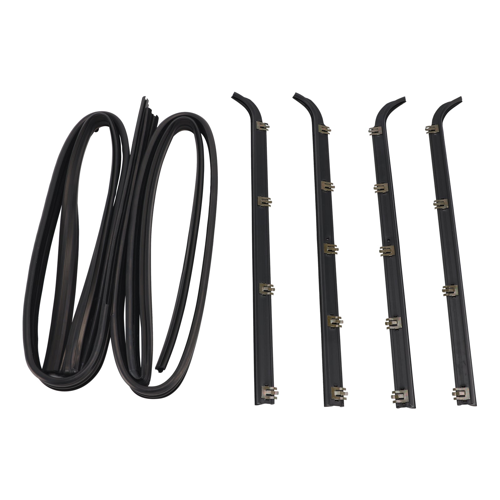 1997 Ford F150 Truck with Old Body Style Front Window Sweep 4PCS Door Window Seal Belt Weatherstrip+2PCS Seal Kit