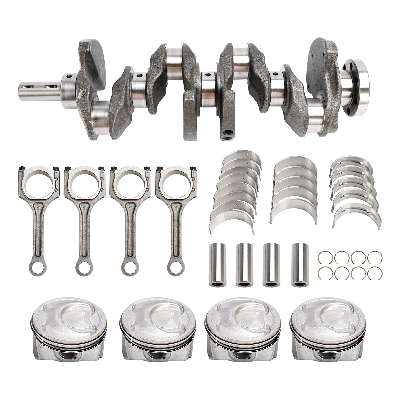 2005-2010 Hyundai Sonata Tucson Kia Sportage G4KD 2.0L Engine Crankshaft Rods Piston Kit & Bearing Set