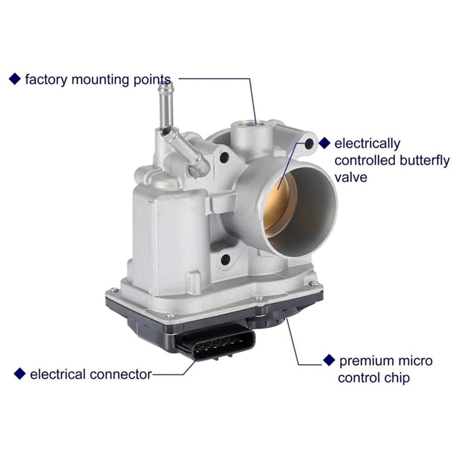 Throttle Body 22030-0D021 For Toyota Avensis T25 Corolla E12 1.6 2003-2006