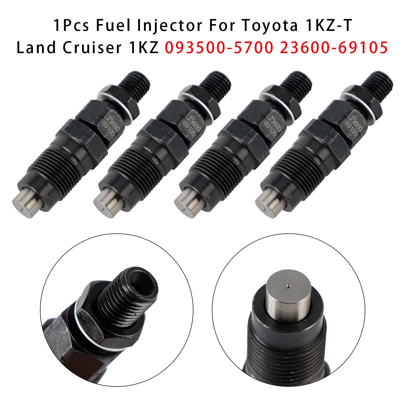 4Pcs Fuel Injector For Toyota 1KZ-T Land Cruiser 1KZ 093500-5700 23600-69105