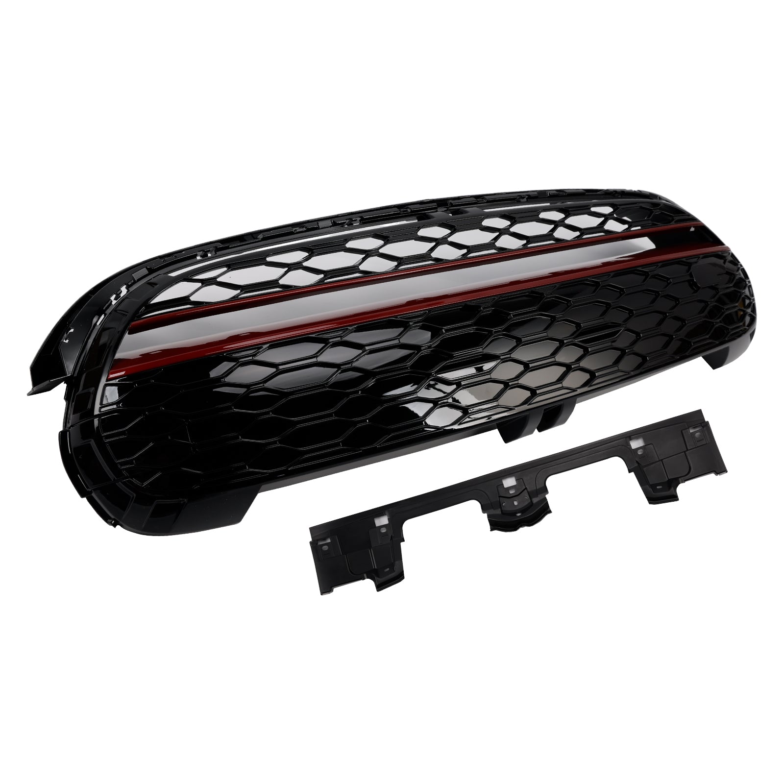 GP-Style Gloss Black Red Trim Front Grille Fit Mini Cooper F55 F56 F57 2014-2021