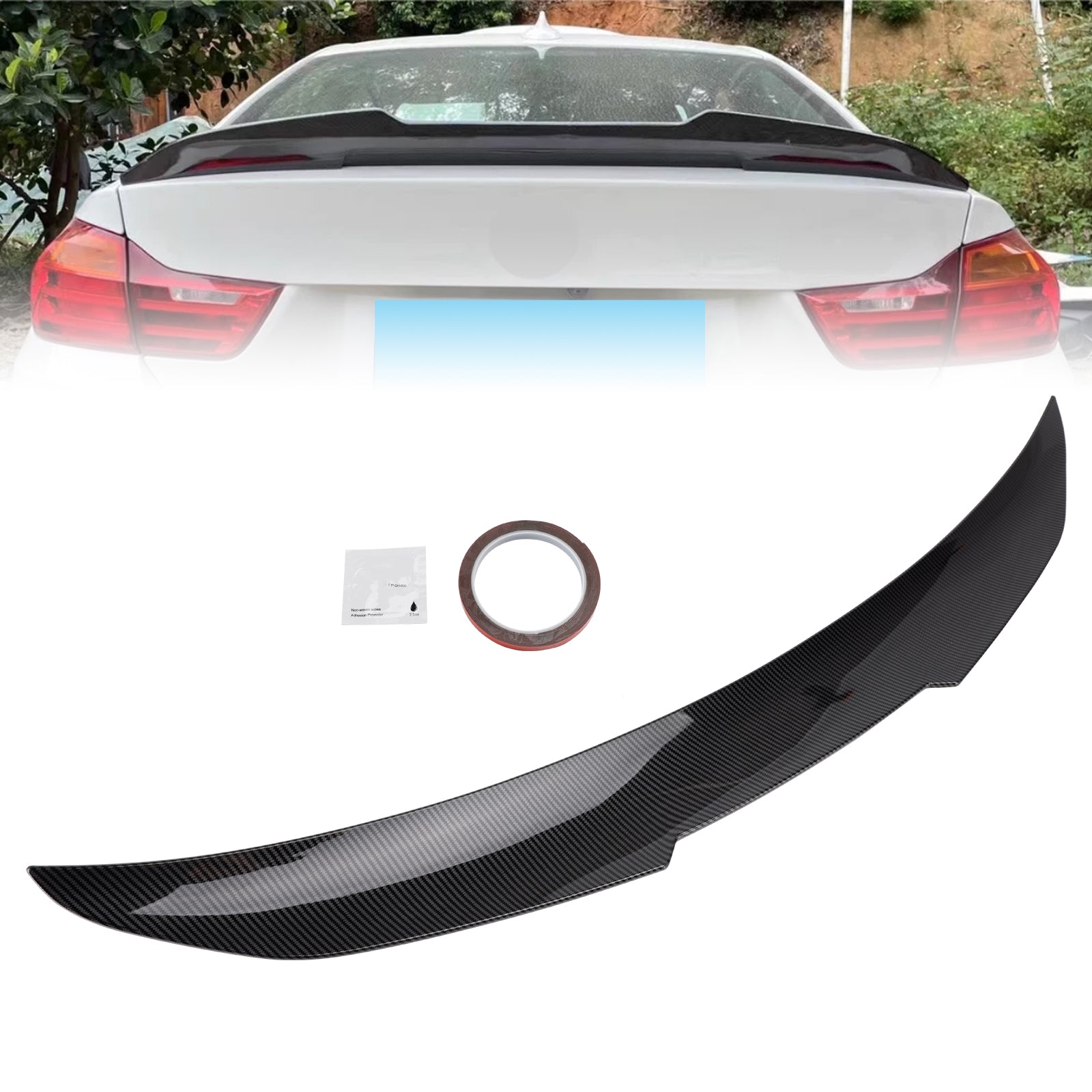 Carbon Fiber Look Rear Boot Spoiler For BMW 4 Series F36 4DR Coupe PSM Style