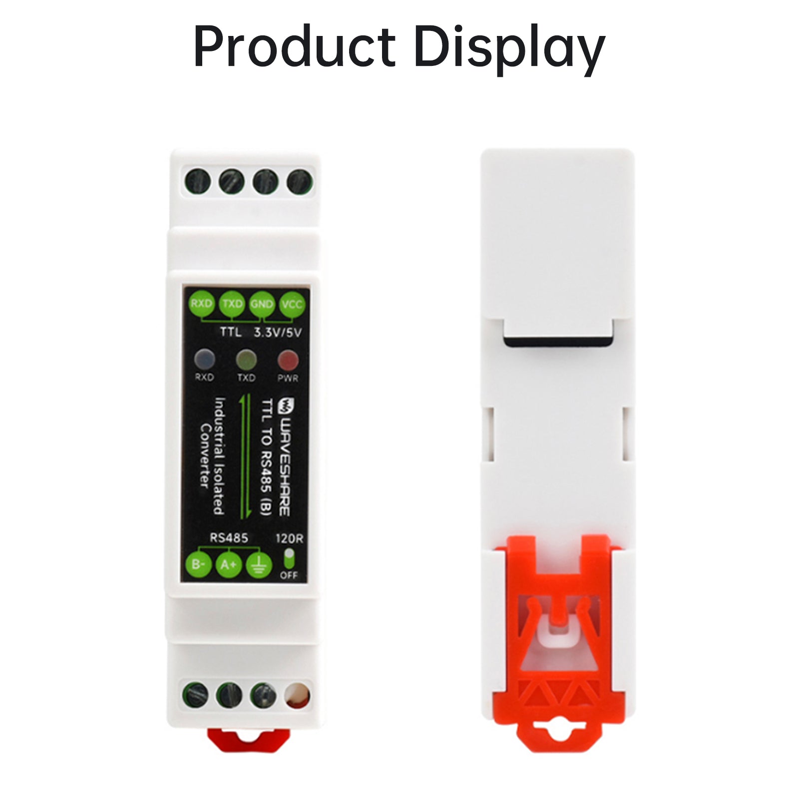 TTL to RS485 Electrical Isolation Module DIN Rail Serial Converter Surge Protect
