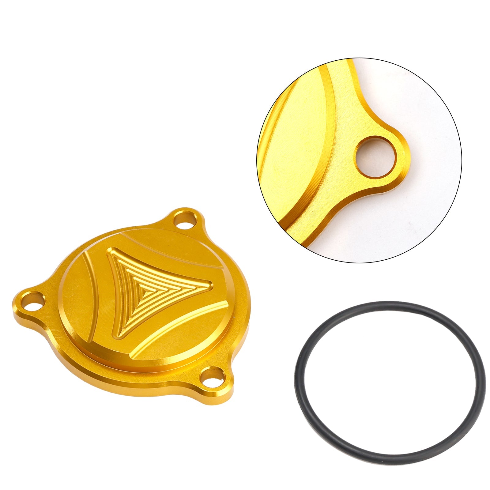 CNC Gold Oil Filter Cover For Suzuki Burgmann UH 125 150 200 DR-Z 400 E S SM