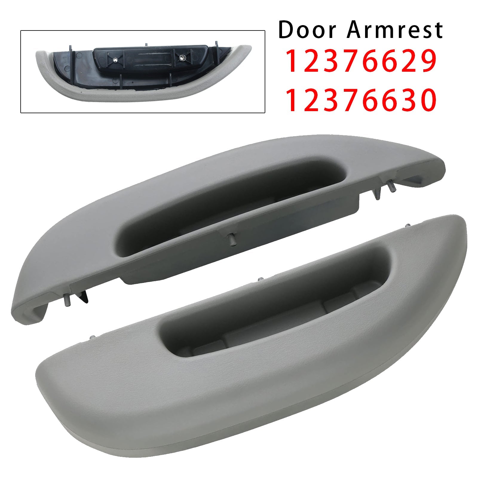 1996-2002 Chevrolet Express 1500/2500/3500All Body Style Front Left & Right Gray 2PCS Door Armrest Pull Handle Cover 12376629