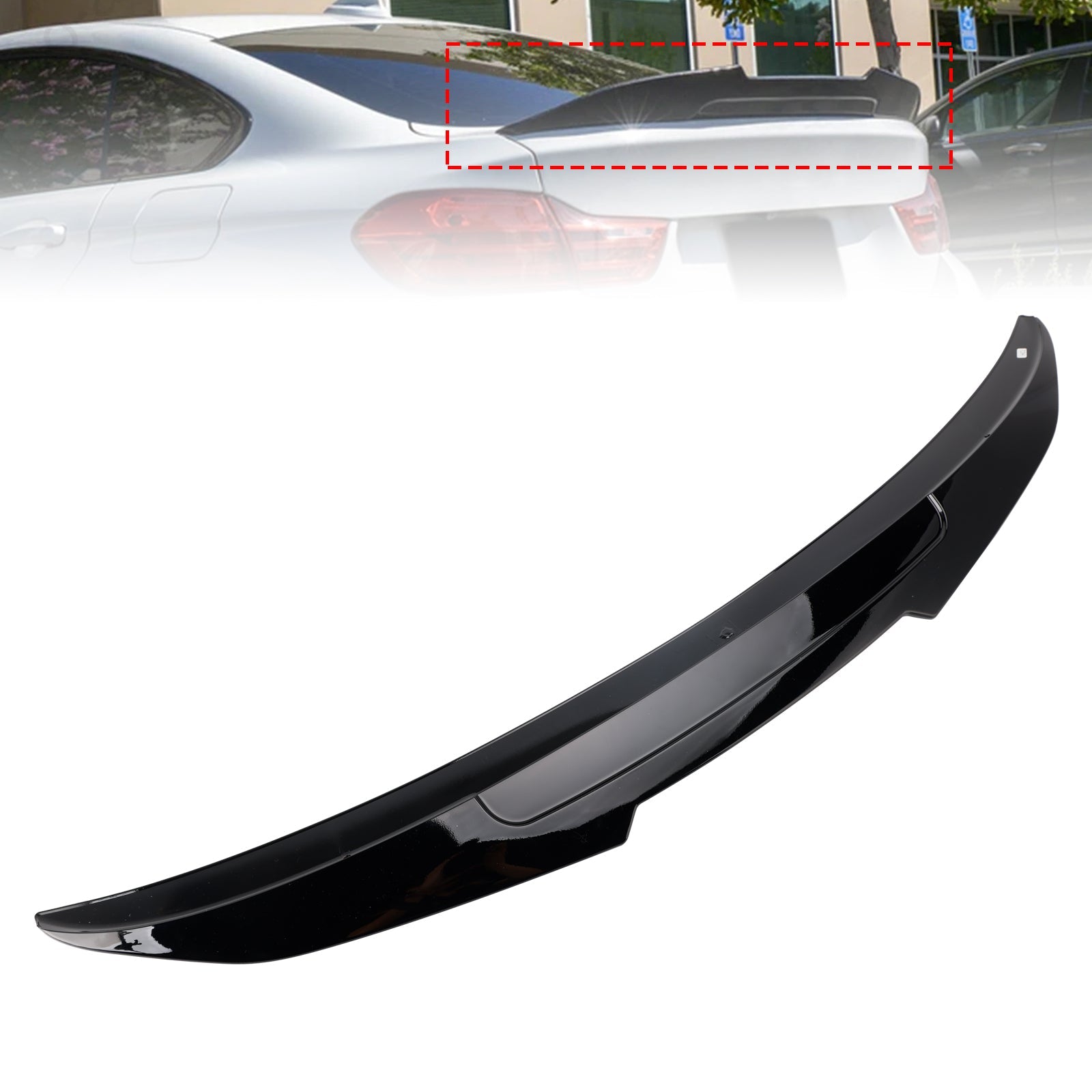 2014-2020 BMW 4 Series F36 4DR Coupe PSM Style Gloss Black Rear Boot Spoiler