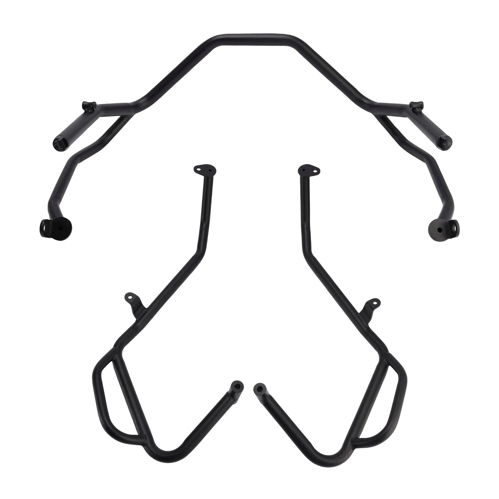 2025+ Honda X-Adv 750 Upper + Lower Engine Guard Frame Crash Bar Kit Black