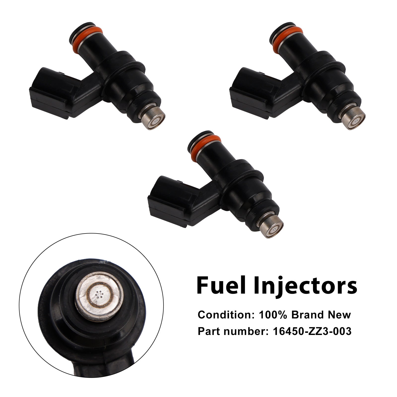 Fuel Injectors Fit for Honda 1998 60HP BF60A 16450-ZZ3-003 3PCS 