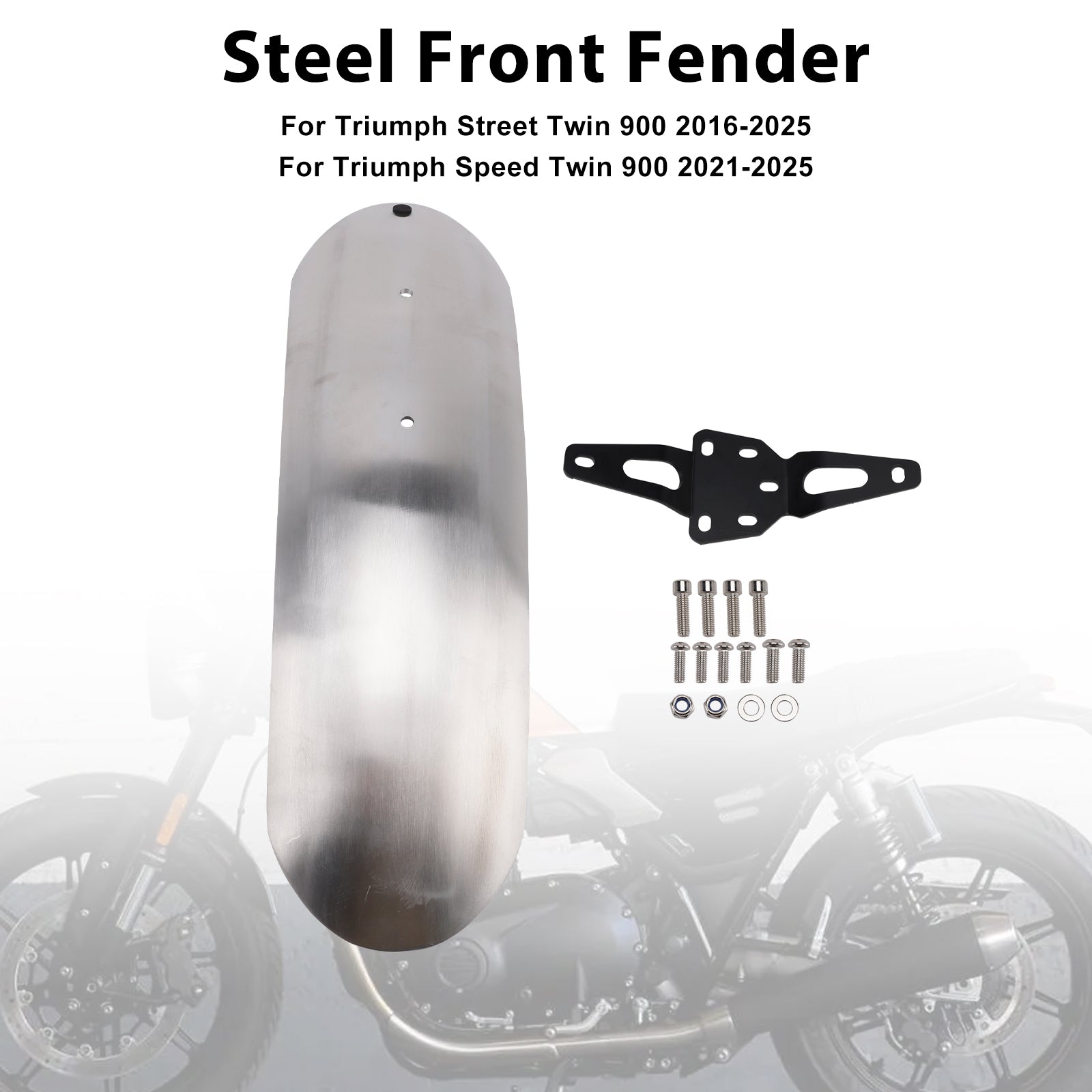 Steel Front Fender Mudguard For Street Scrambler 900 Speed Twin 900