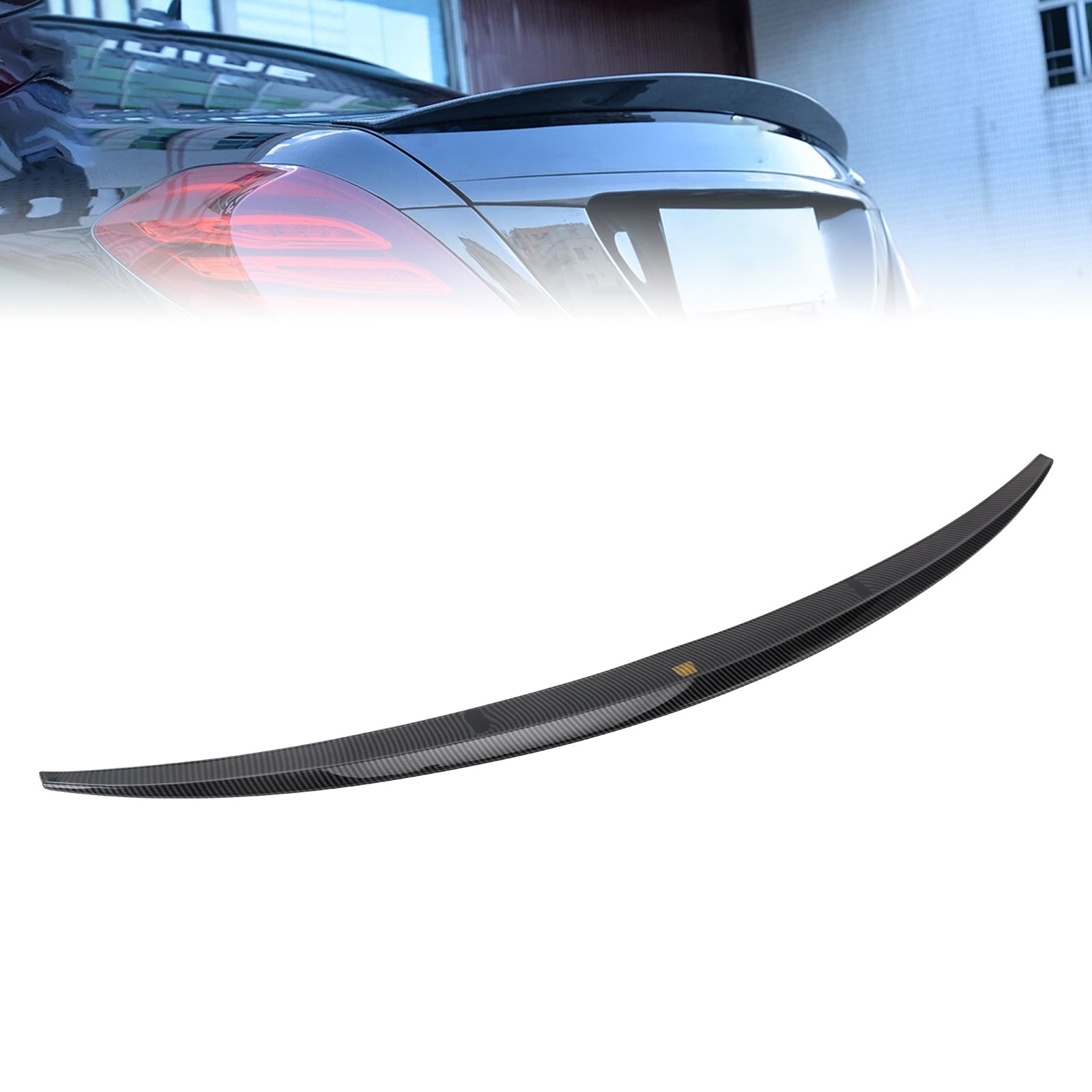 2014-2020 Mercedes-Benz S-Class W222 Carbon Fiber Look Rear Boot Spoiler