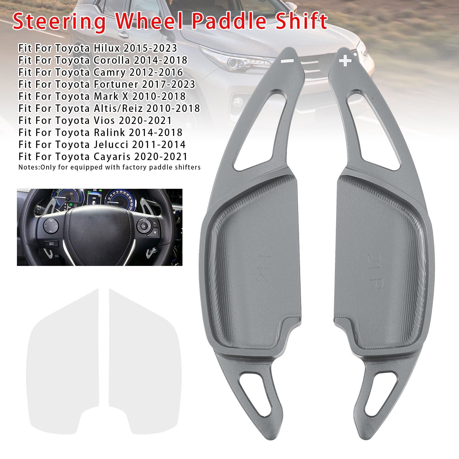 Steering Wheel Paddle Shifter For Toyota Hilux Fortuner