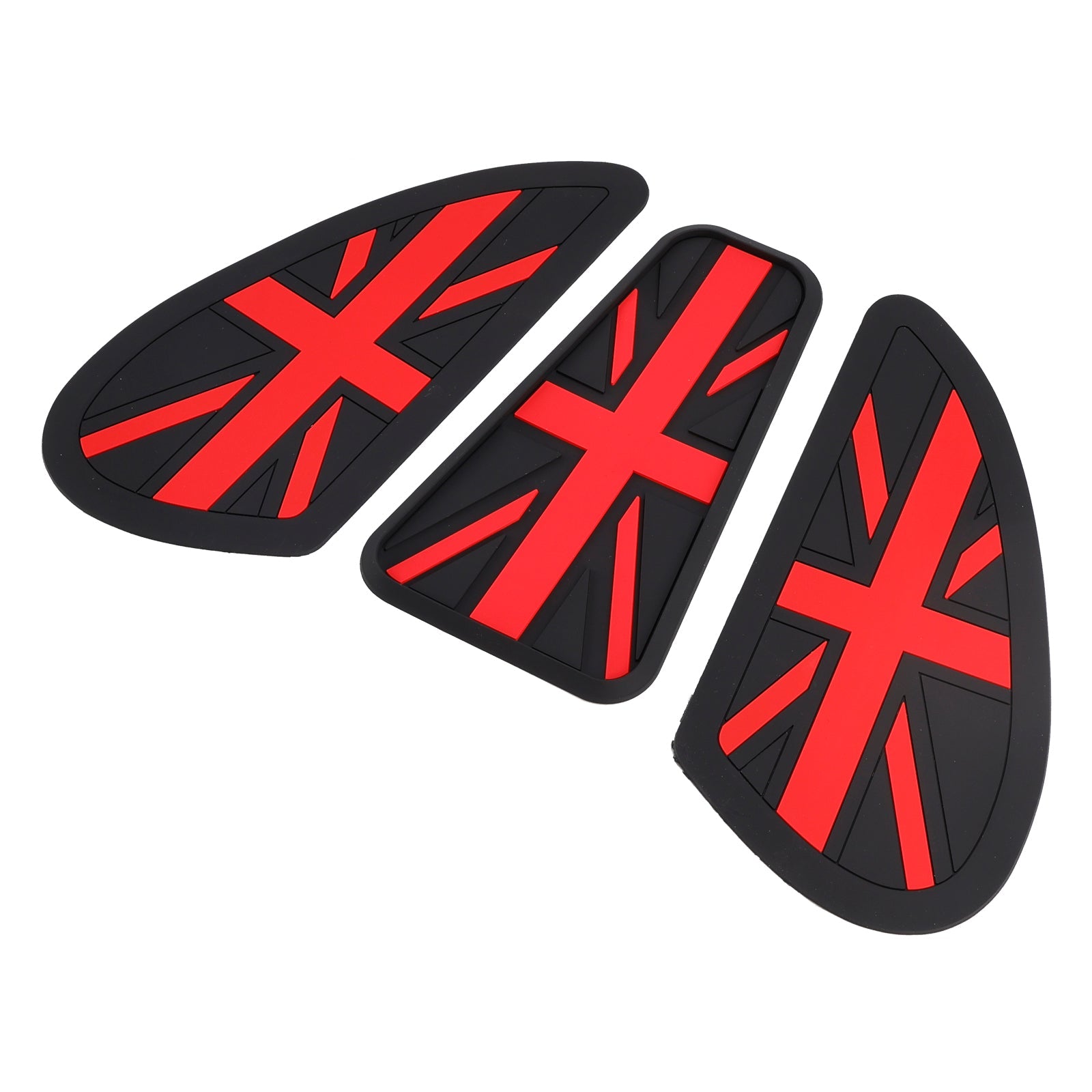 UNION JACK FUEL TANK KNEE PADS GRIPS KIT RED FOR CONTINENTAL GT 650 INTERCEPTOR
