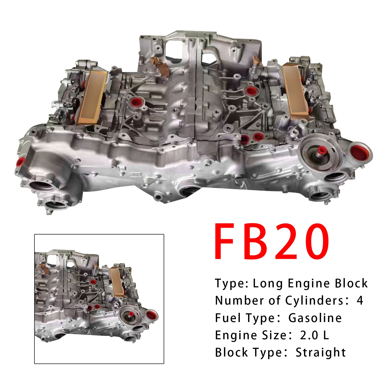 2014 Subaru IMPREZA CROSSTREK 2.0L Engine Assembly Long Engine Block FB20
