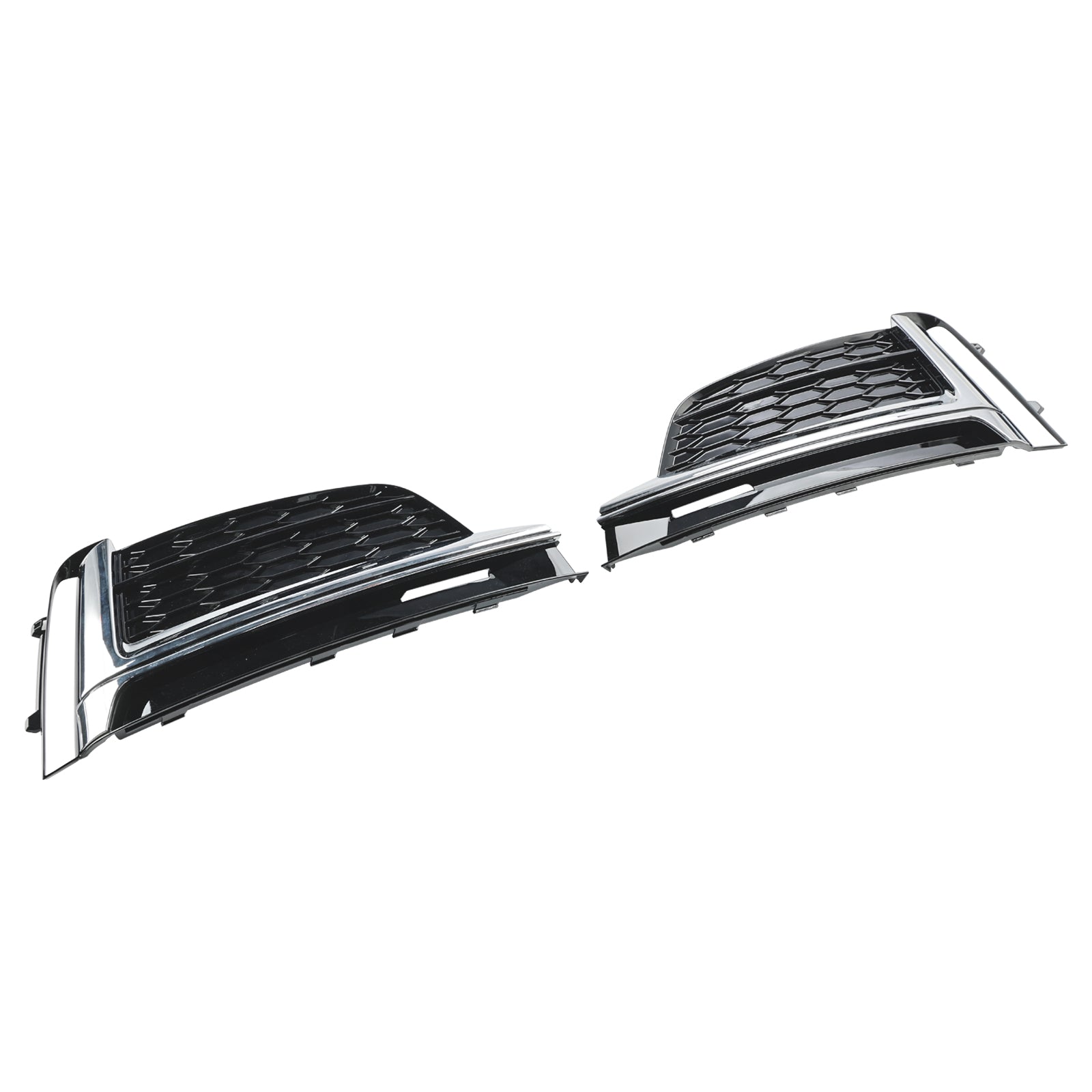 2pcs 전면 범퍼 안개 조명 그릴 커버 트림 맞춤 아우디 S5 A5 S- 라인 2018-2019