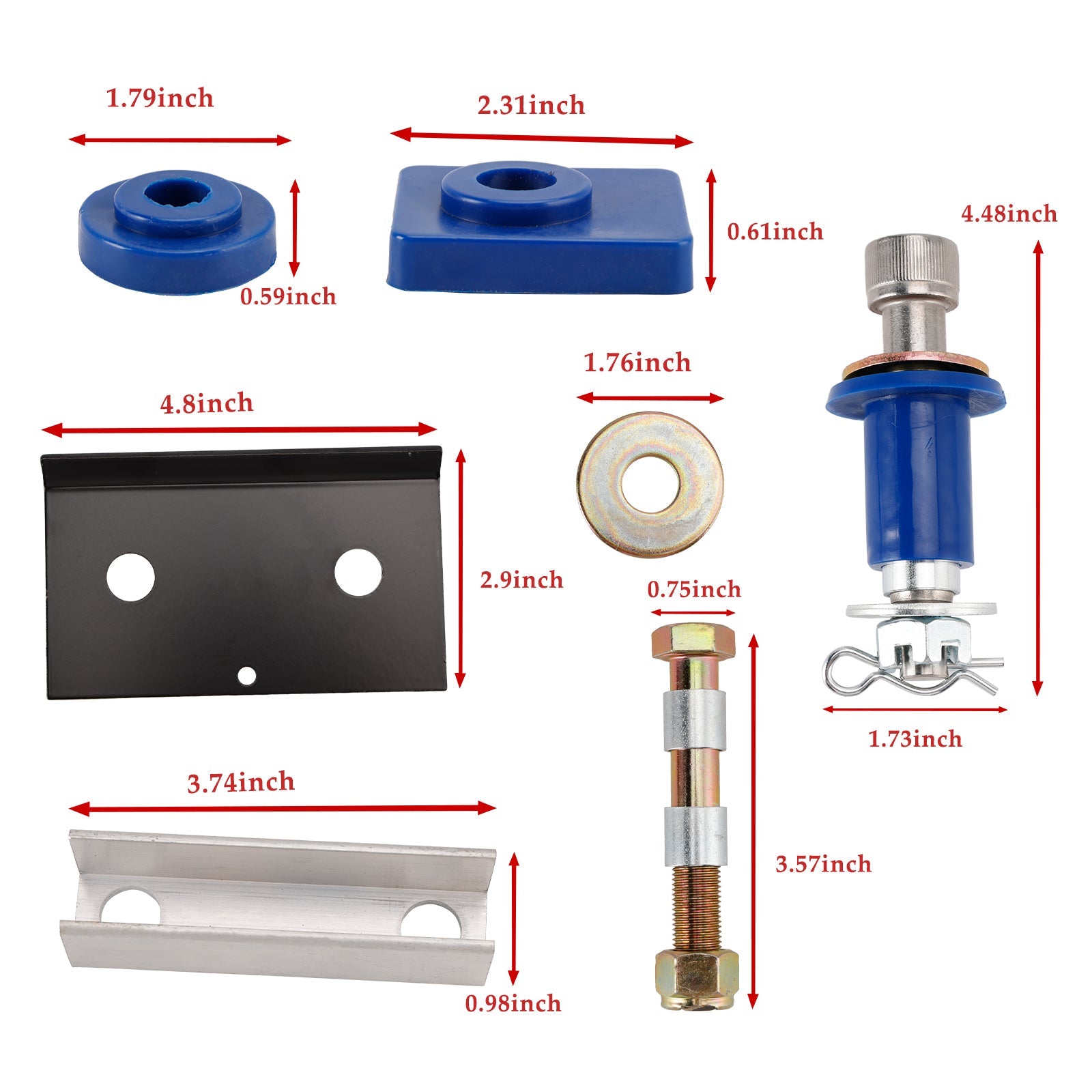 Hood Hinge Pivot Bushing Kit Mounting Bolt 13-04154 Fit Peterbilt 357 378 379