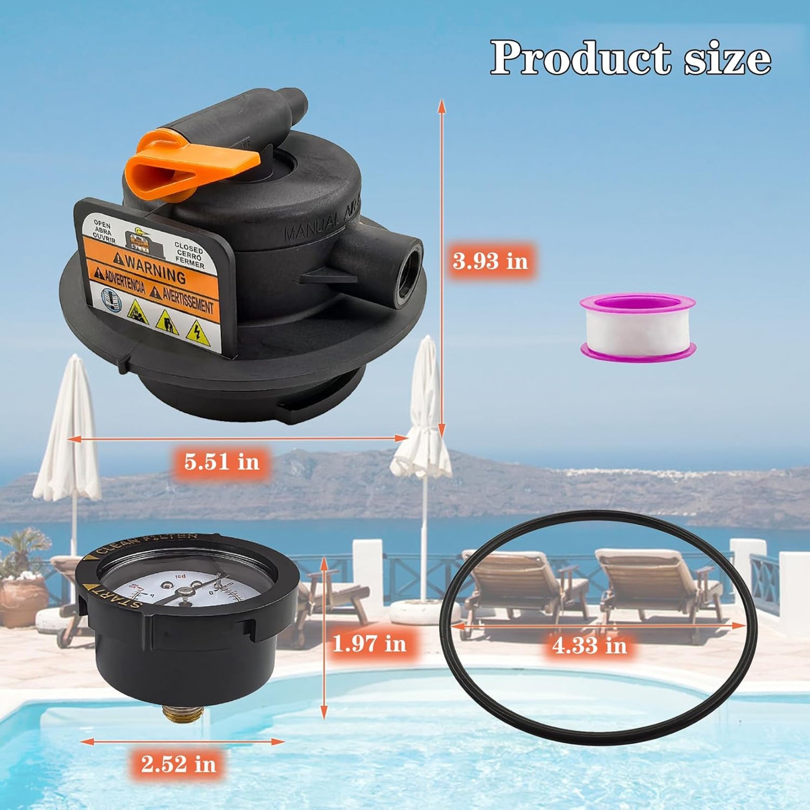 Manual Air Relief Assembly DEX2420MAR2 For Cartridge Pool Filter