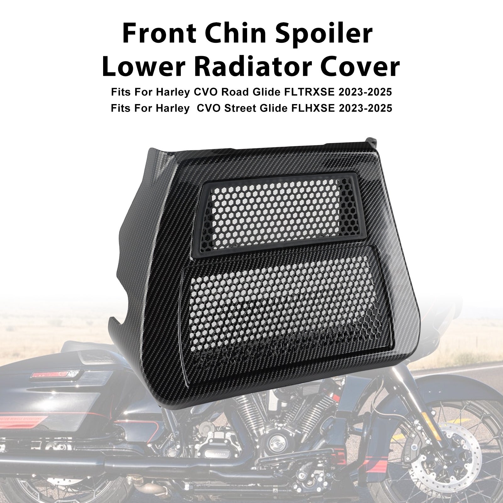 2023-2025 Harley CVO Street Glide FLHXSE Lower Chin Spoilers Radiator Guard Cover