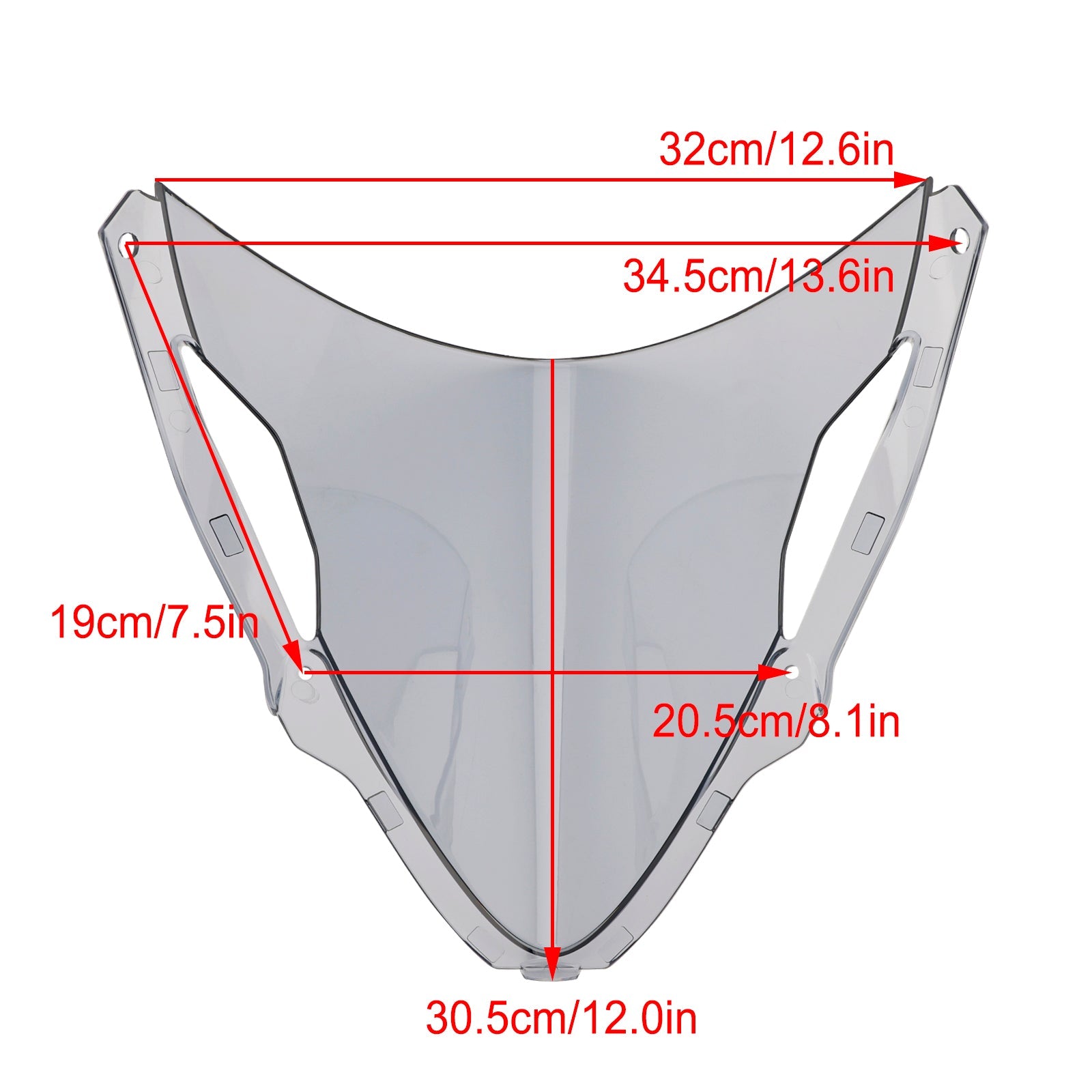 kawasaki ZX-6R 2024 용 앞 유리 윈드 스크린