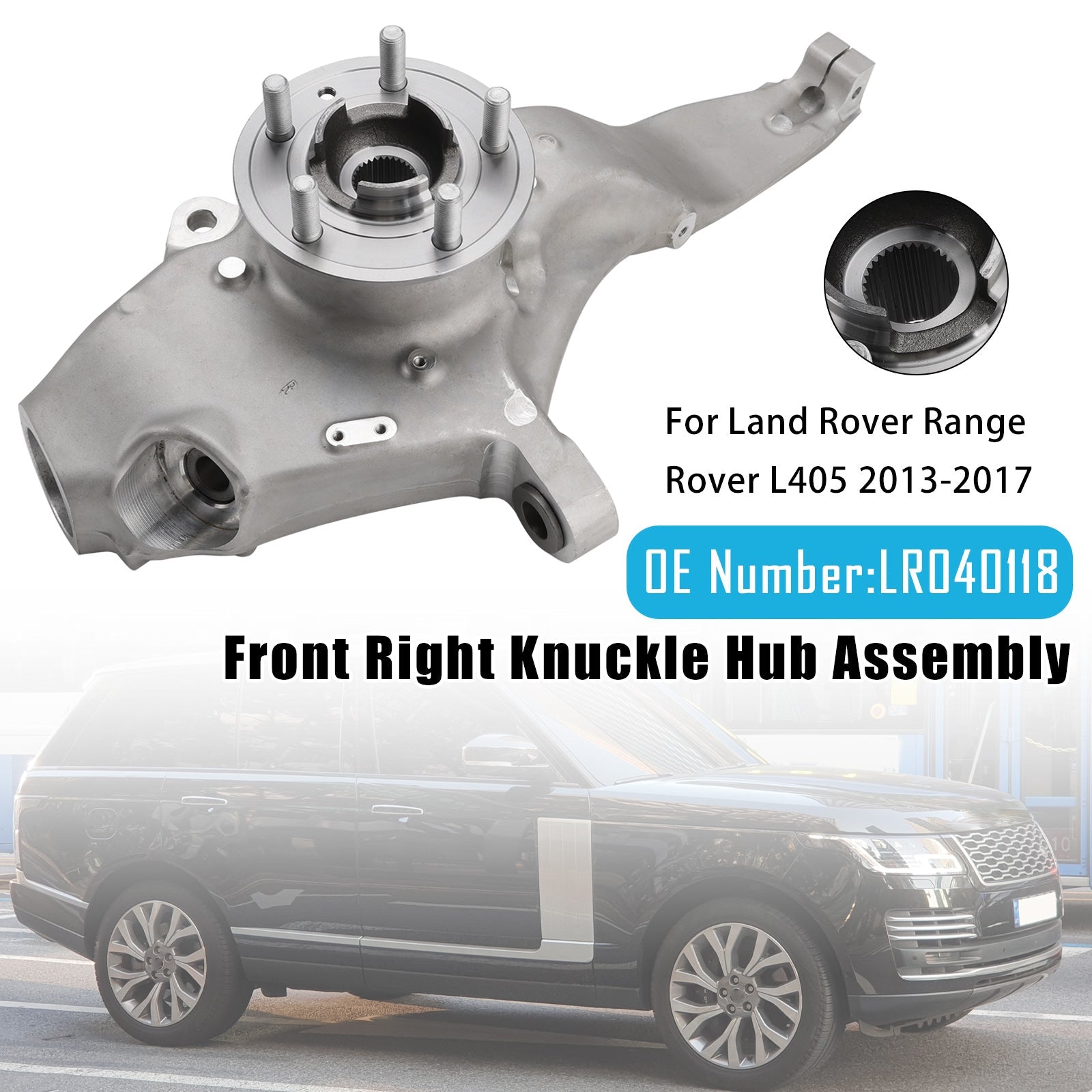 2013-2017 Range Rover L405 Front Right Knuckle Hub Assembly LR040118