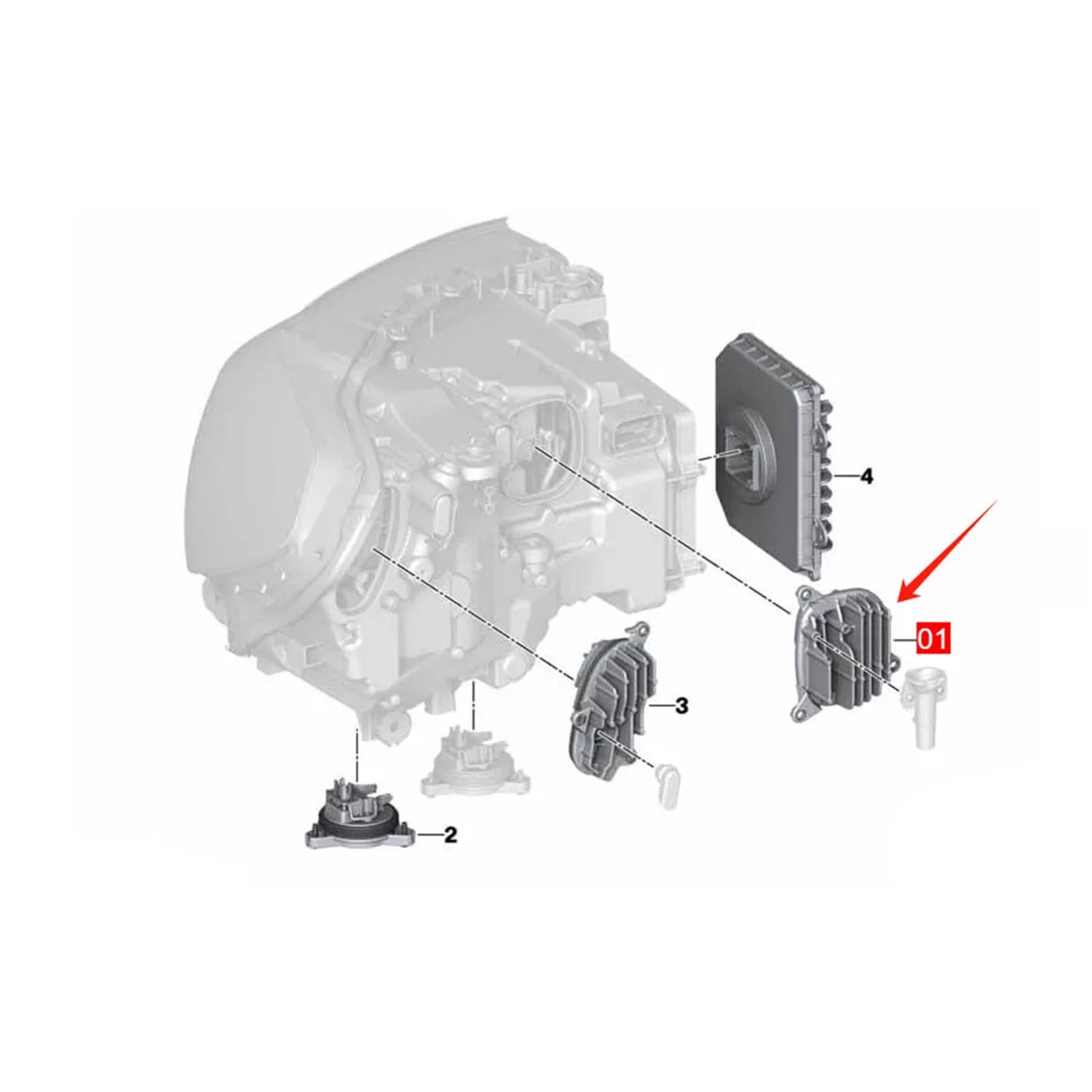 2018-2021 BMW G01 X3 G02 X4 F97 X3M F98 X4M Left+Right DRL LED MODULE White 63117466107 63117466108