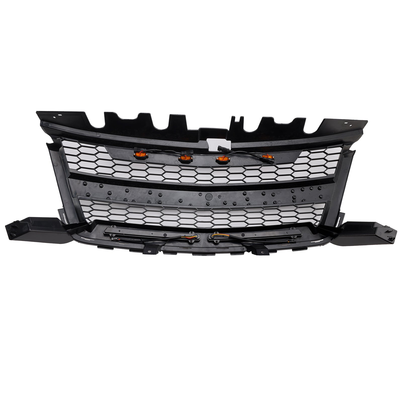 Matte Black Front Bumper Grille Grill Fit Chevy Colorado 2016-2020 W//LED