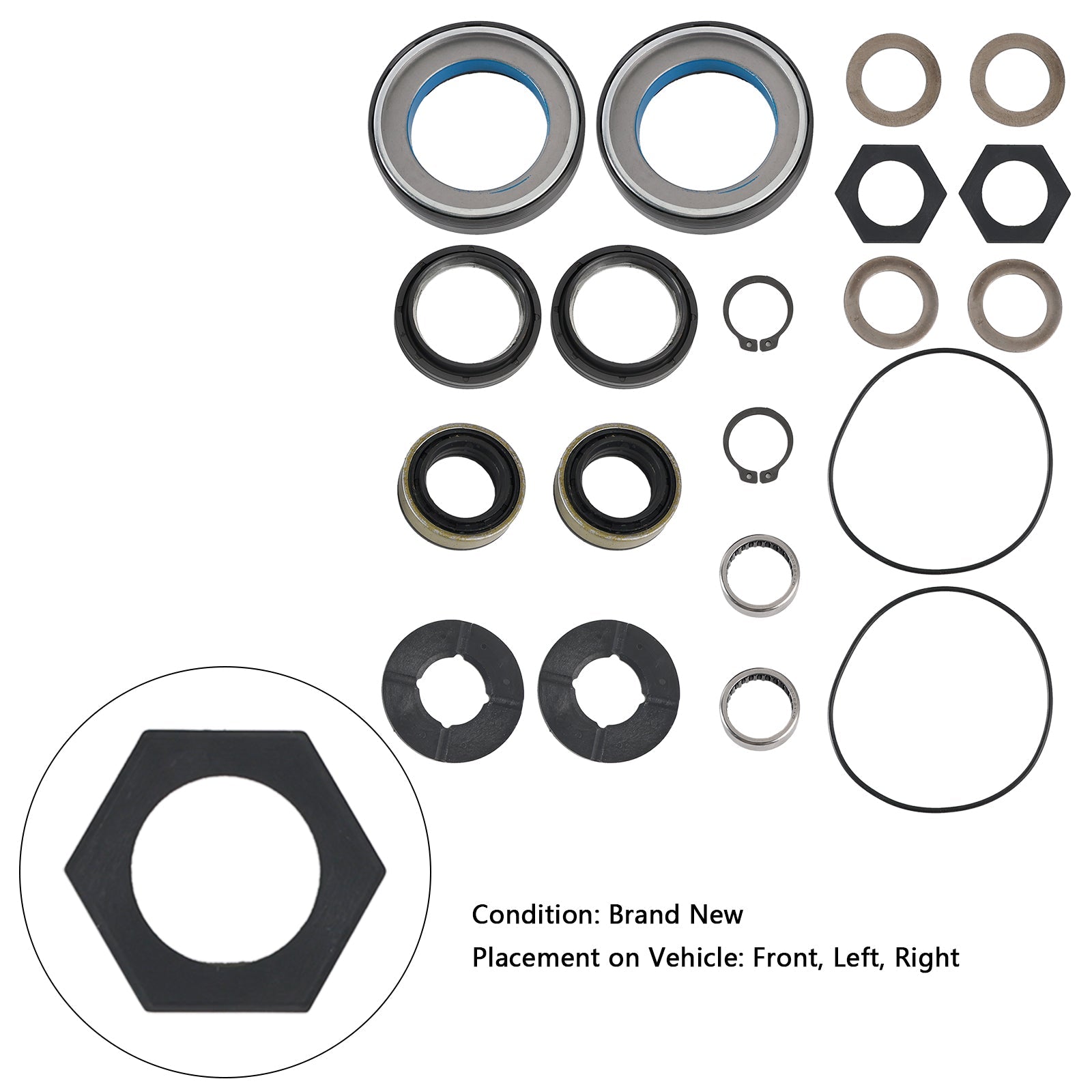 Front Axle Seal and Thrust Washer Kit Fit Ford Excursion F250 F350 1998-2004
