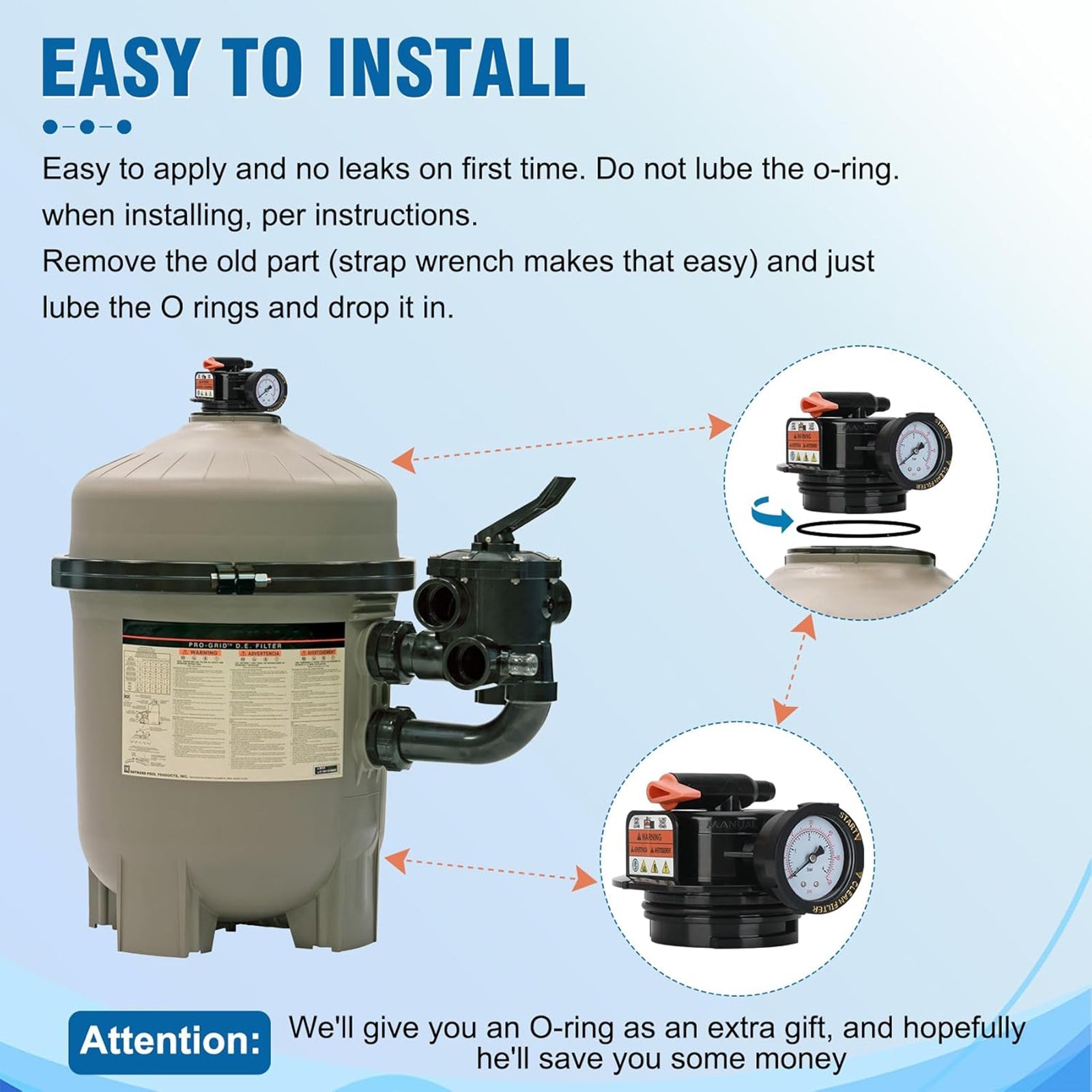 Manual Air Relief Assembly DEX2420MAR2 For Cartridge Pool Filter