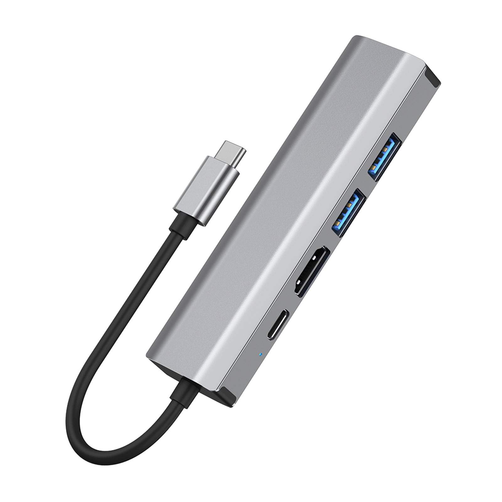 5 in 1 TYPE-C to USB3.0*1+USB2.0*1+PD100W/USB-C Data+HDMI+100M Network Card iPad