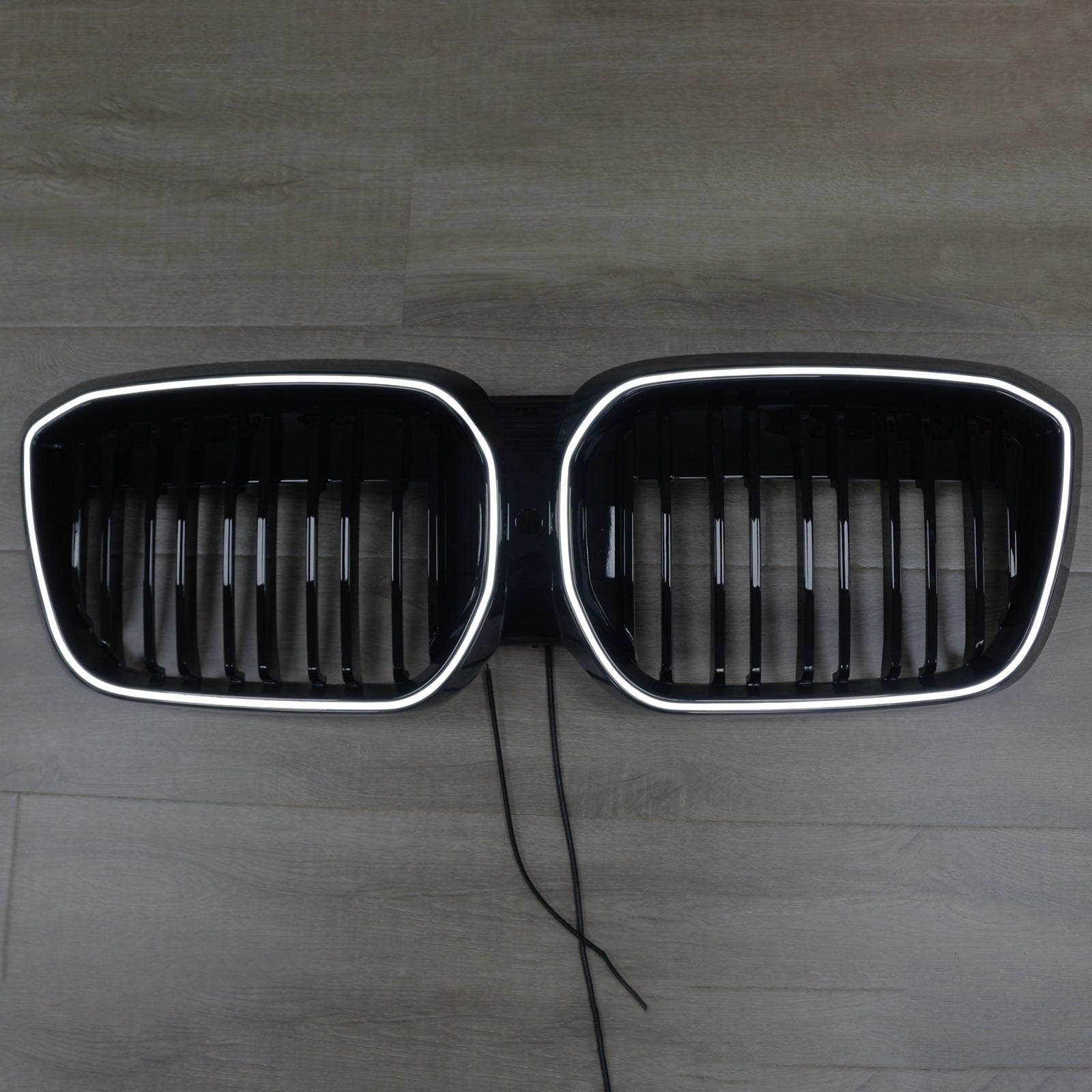 Double Slat Black Front Kidney Grill Grille Fit BMW IX3 G08 LCI 2022-2024