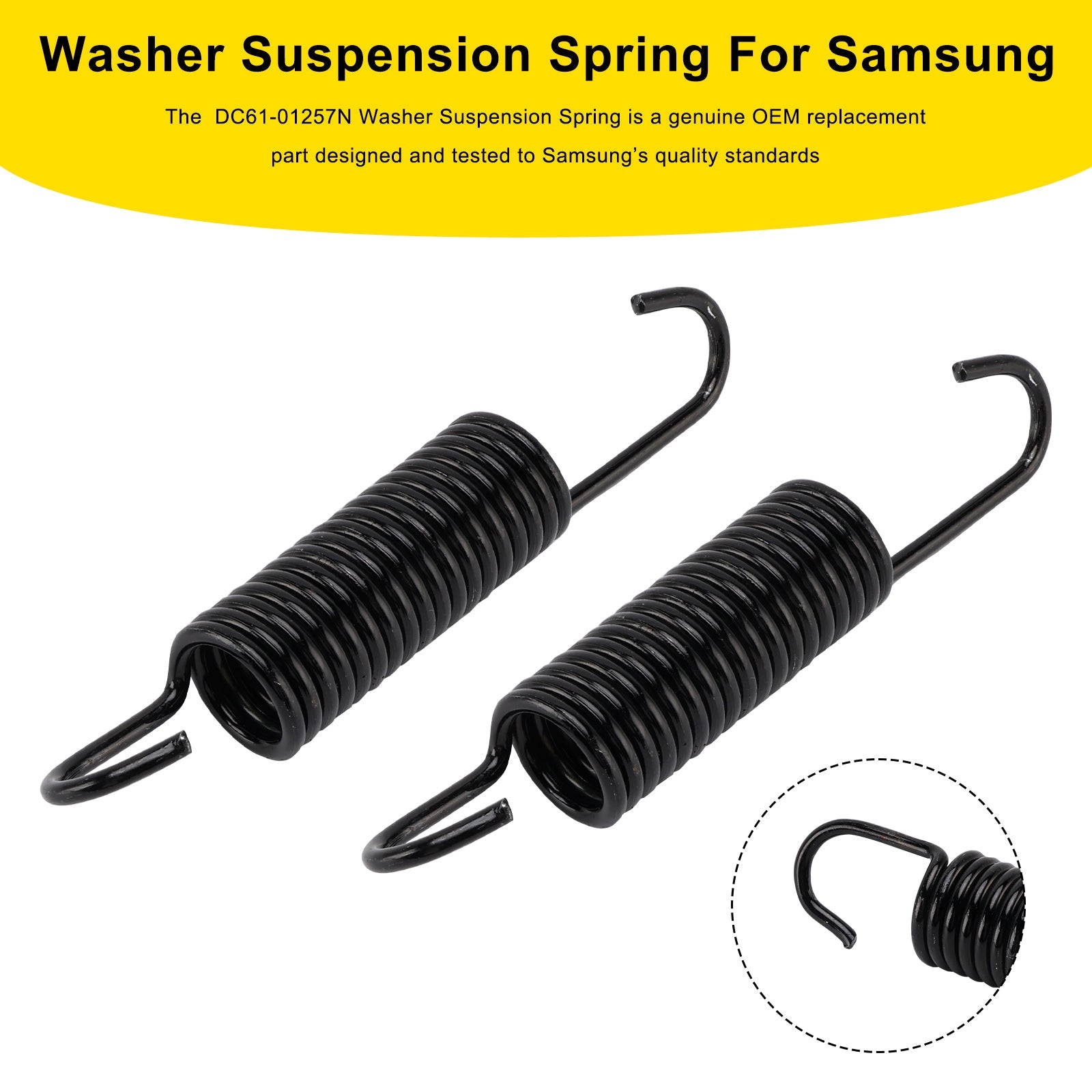 2PC DC61-01257N Washer Suspension Spring For Samsung Replaces 592-49396 592-49474
