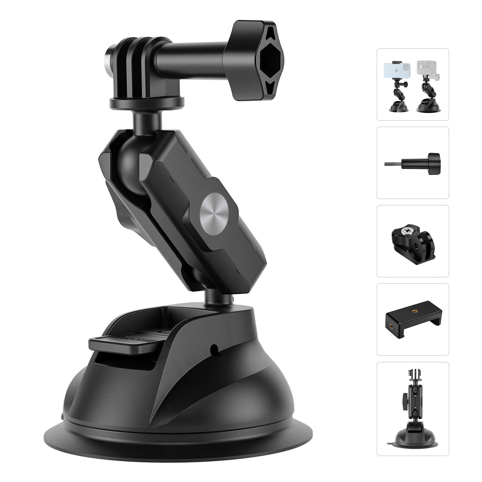 Universal Lightweight Strong Suction Cup Bracket For Dji Gopro13/Insta 360 Go3